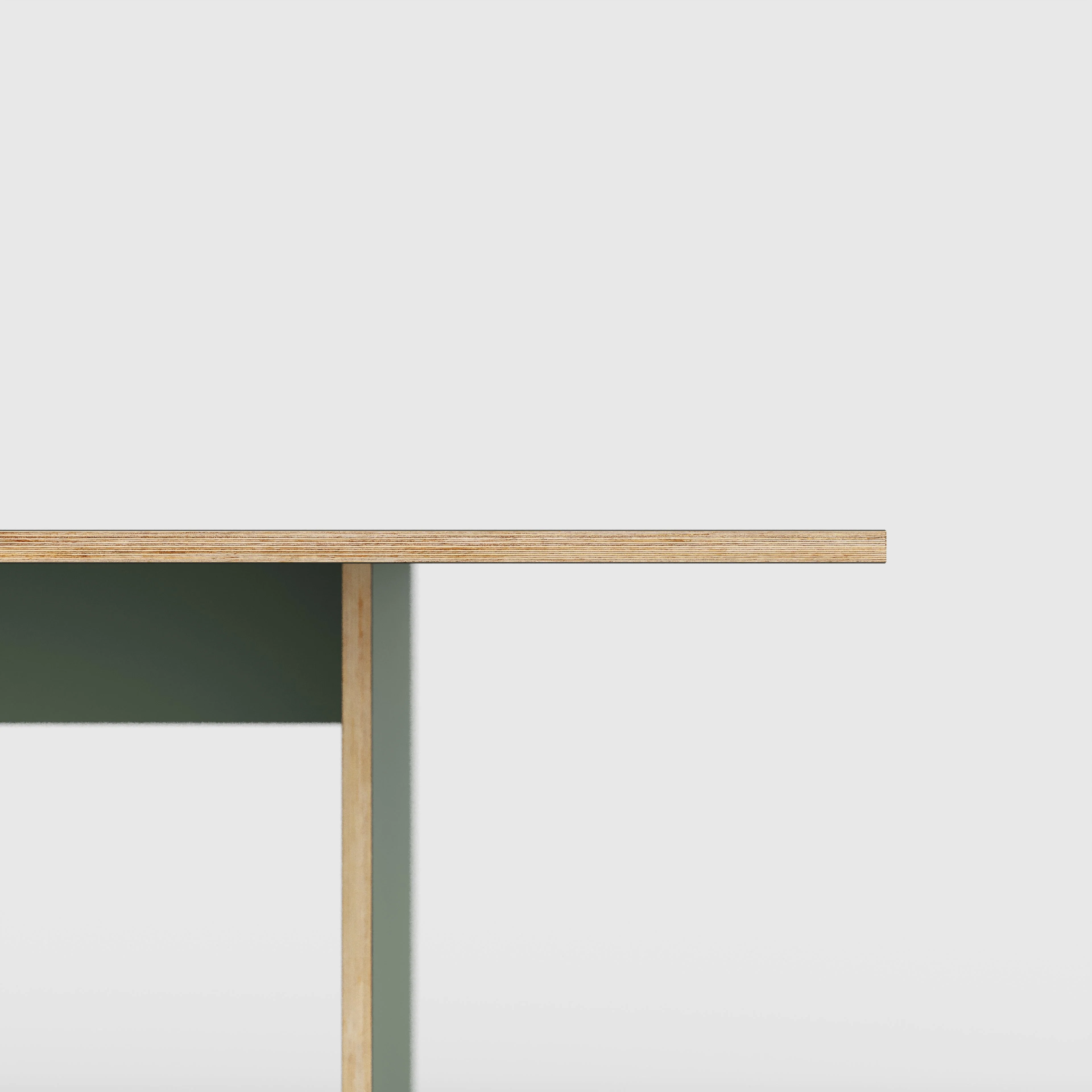 Plywood Platform Table - Formica Green Slate - 5600(w) x 1000(d) x 750(h) - Image 4