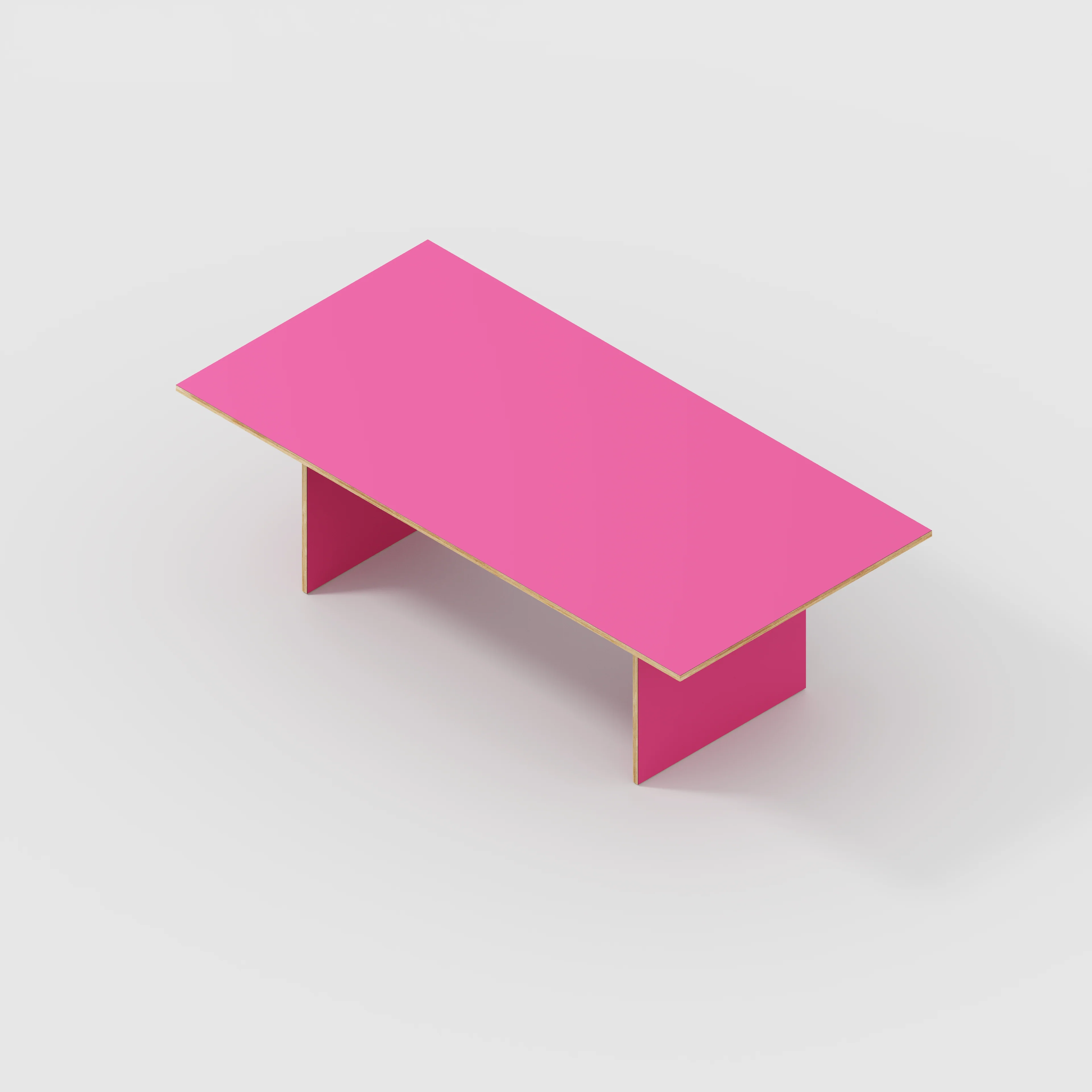 Plywood Platform Table - Formica Juicy Pink - 2400(w) x 1200(d) x 750(h) - Image 5