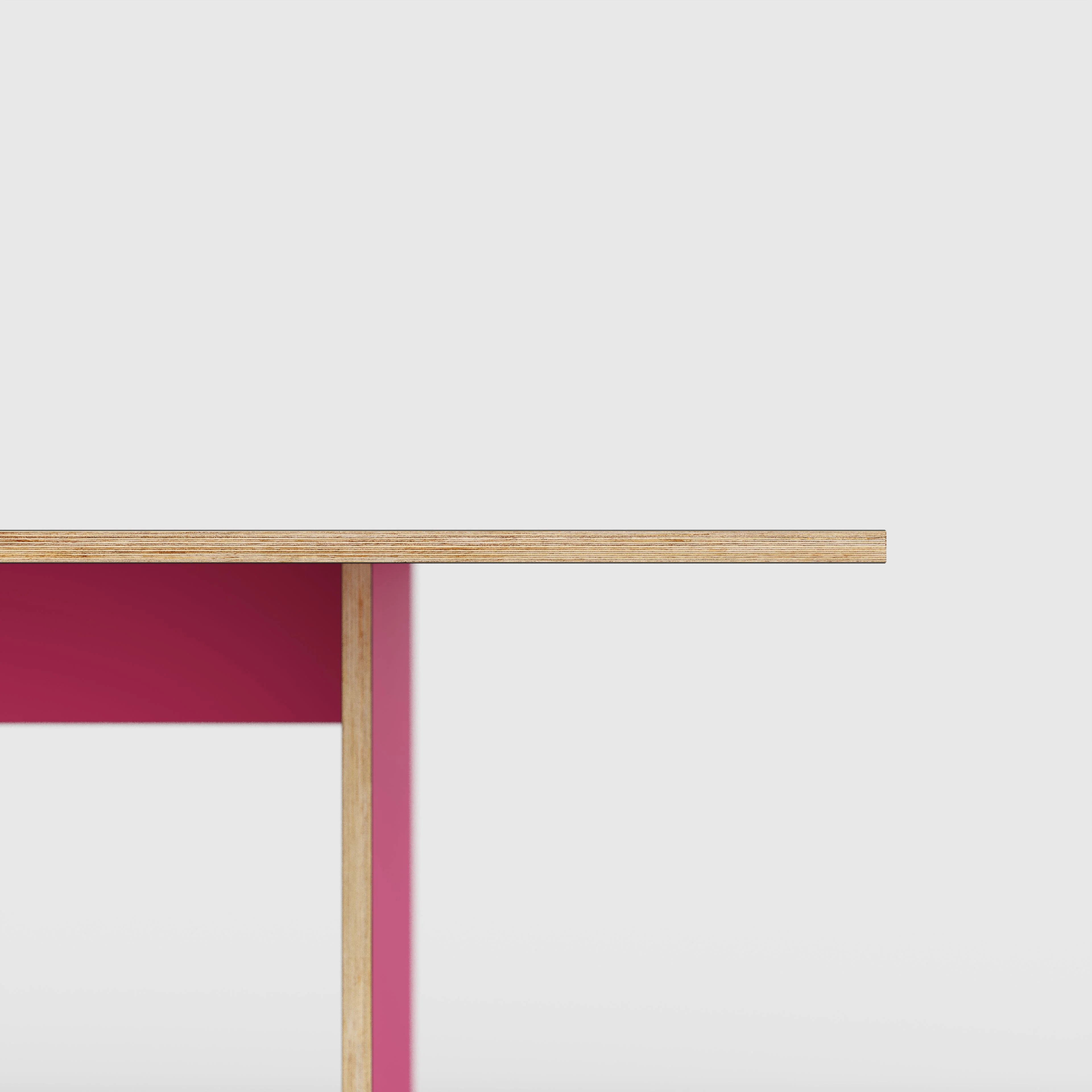 Plywood Platform Table - Formica Juicy Pink - 4000(w) x 1000(d) x 750(h) - Image 4