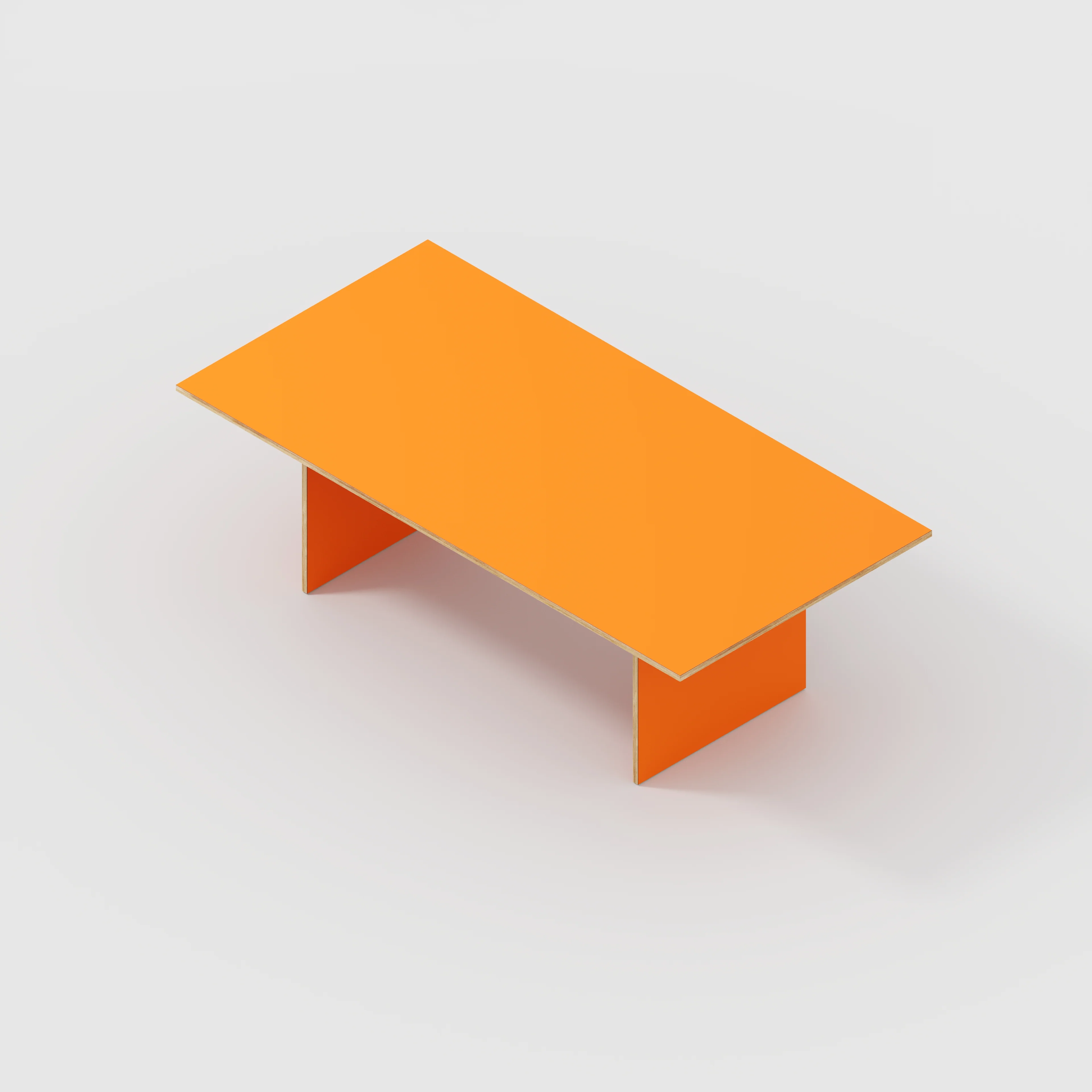 Plywood Platform Table - Formica Levante Orange - 2400(w) x 1200(d) x 750(h) - Image 5