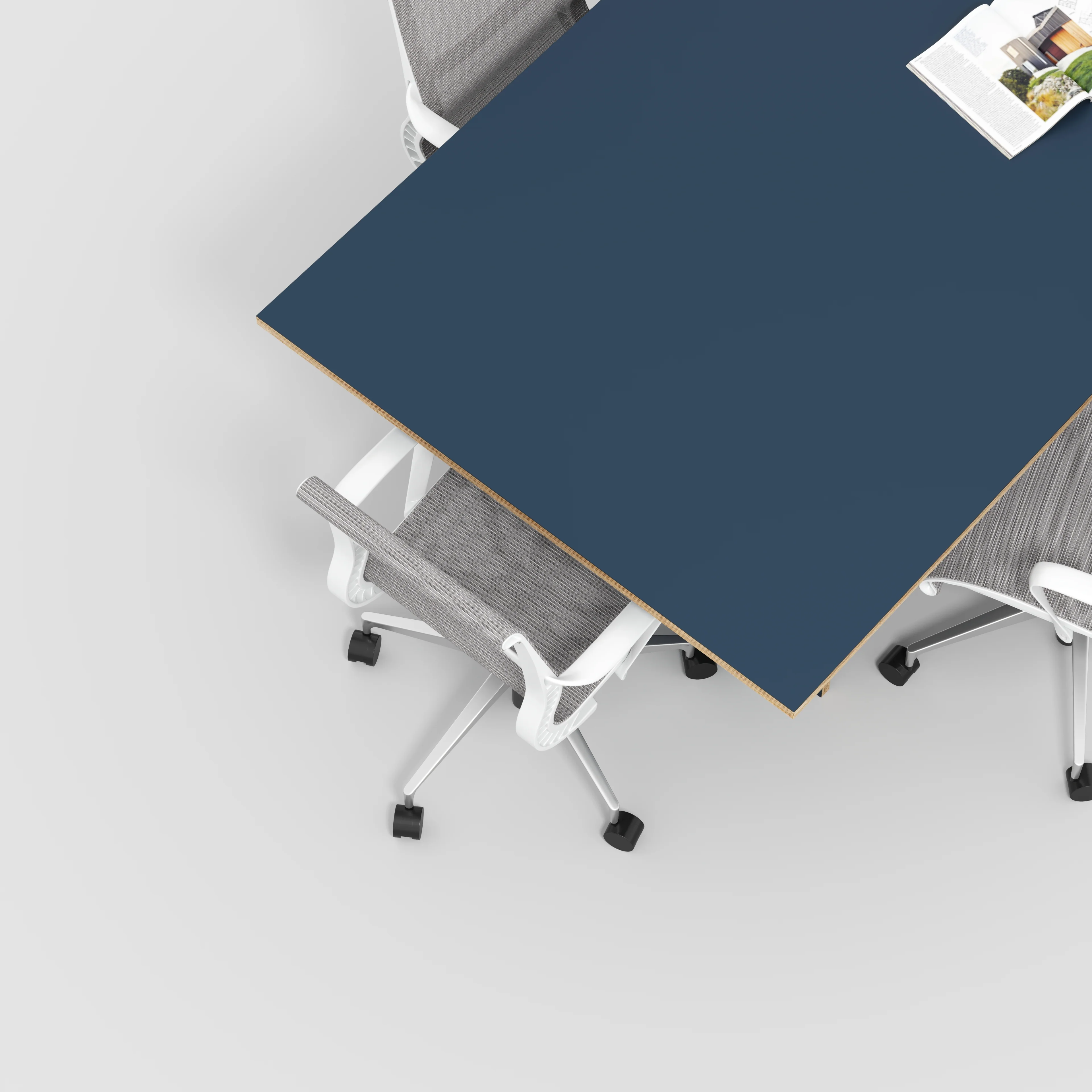 Plywood Platform Table - Formica Night Sea Blue - 2400(w) x 1200(d) x 750(h) - Image 3