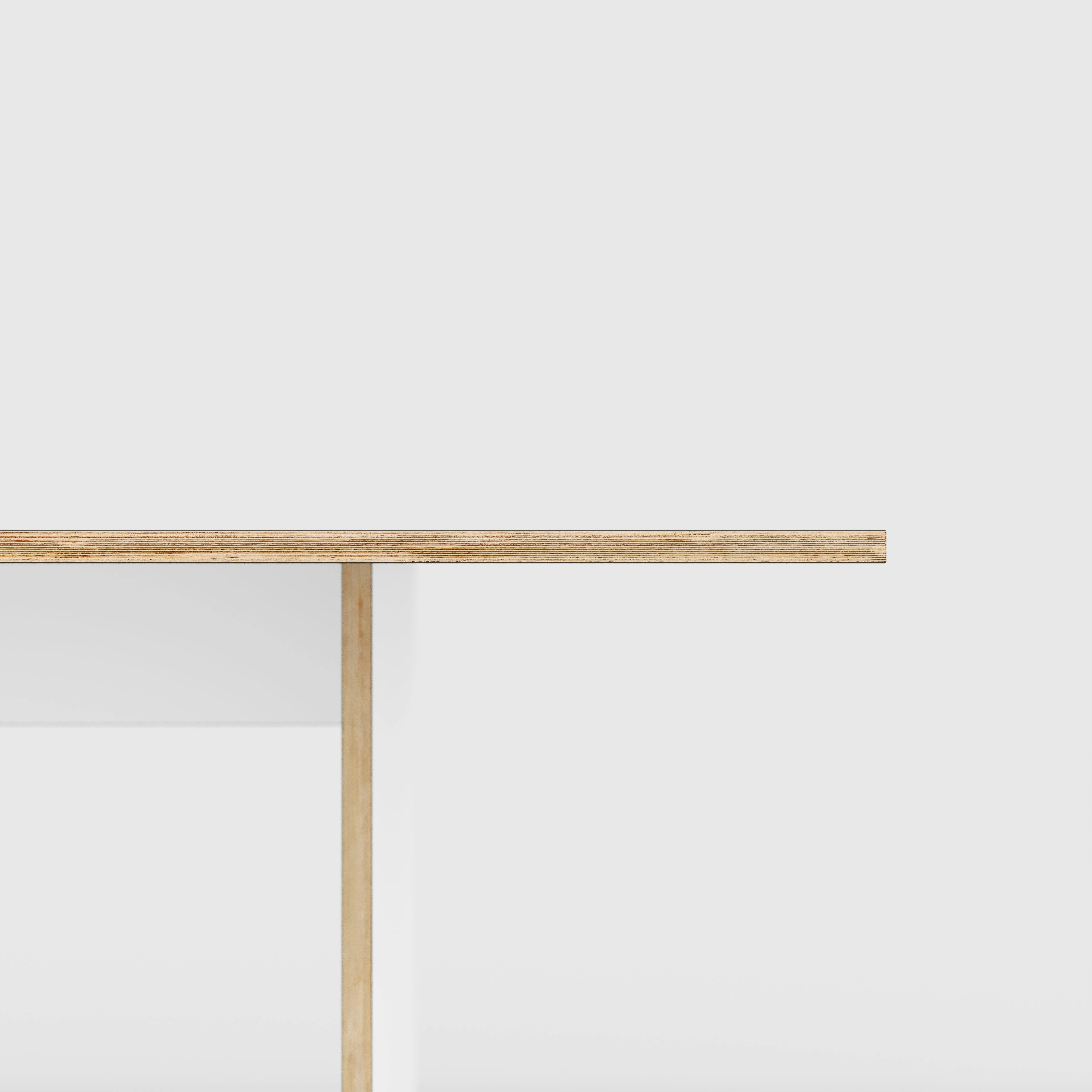 Plywood Platform Table - Formica White - 5600(w) x 1000(d) x 750(h) - Image 4