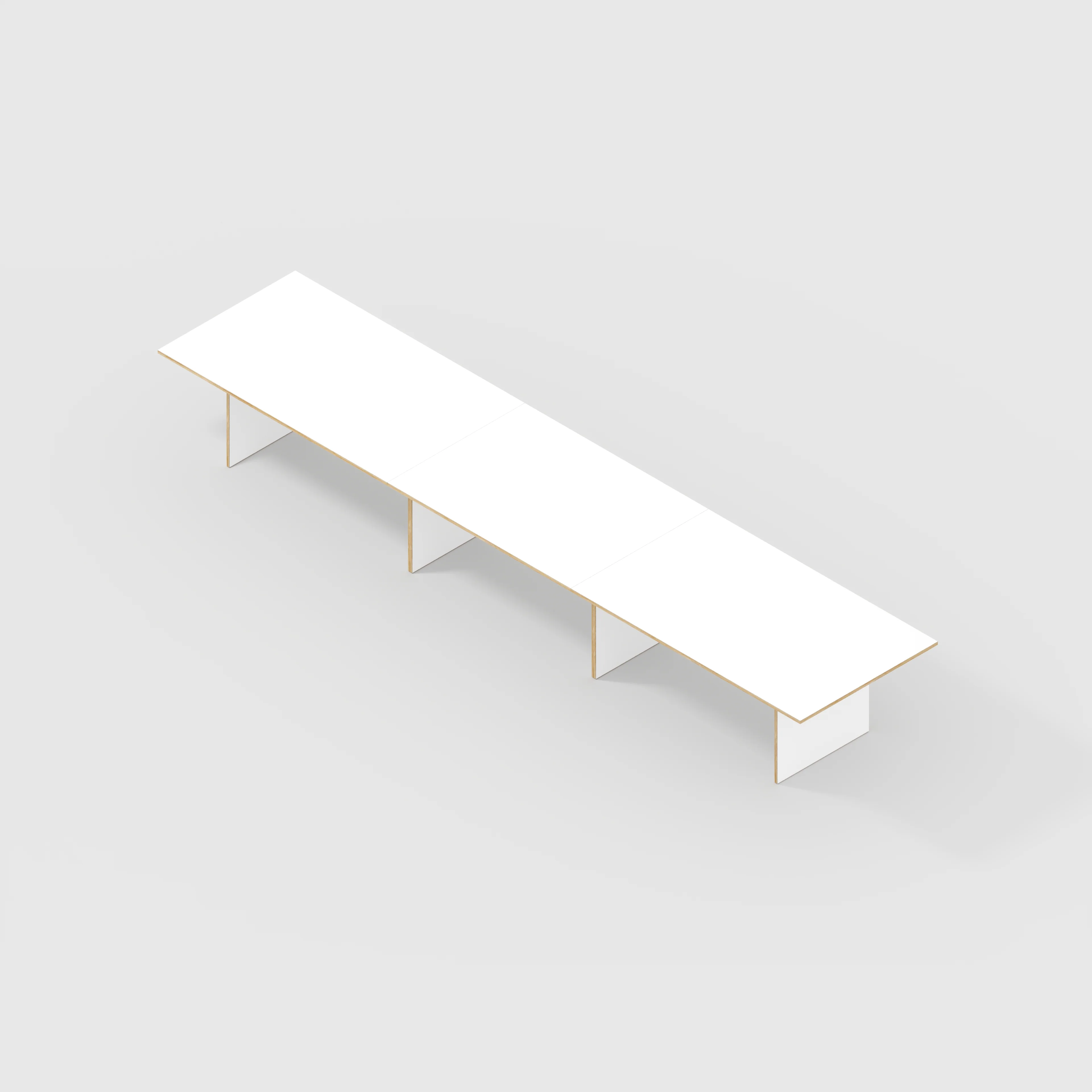 Plywood Platform Table - Formica White - 5600(w) x 1000(d) x 750(h) - Image 5