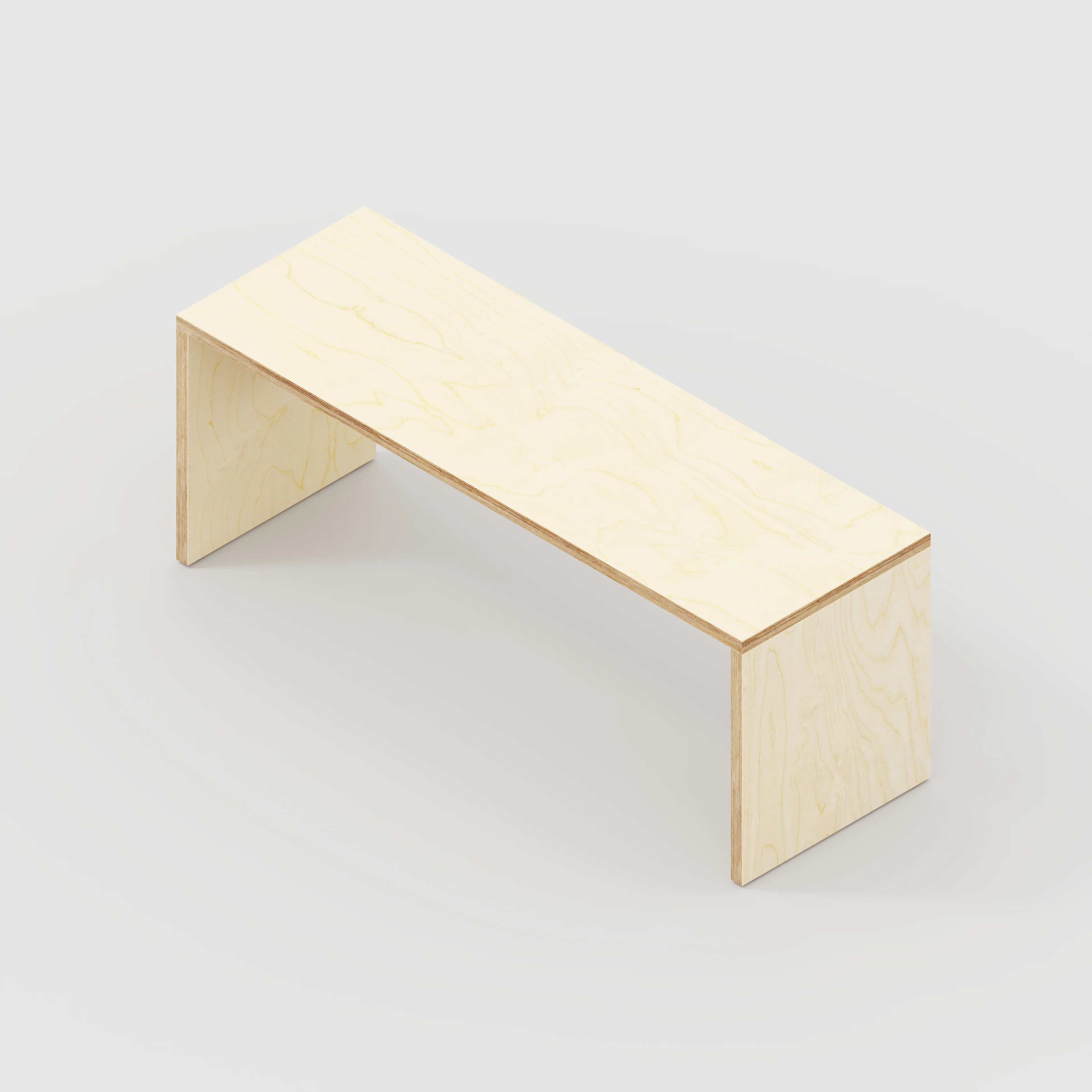 Plywood Bench Seat with Solid Sides - Plywood Birch - 1200(w) x 400(d) - Image 3