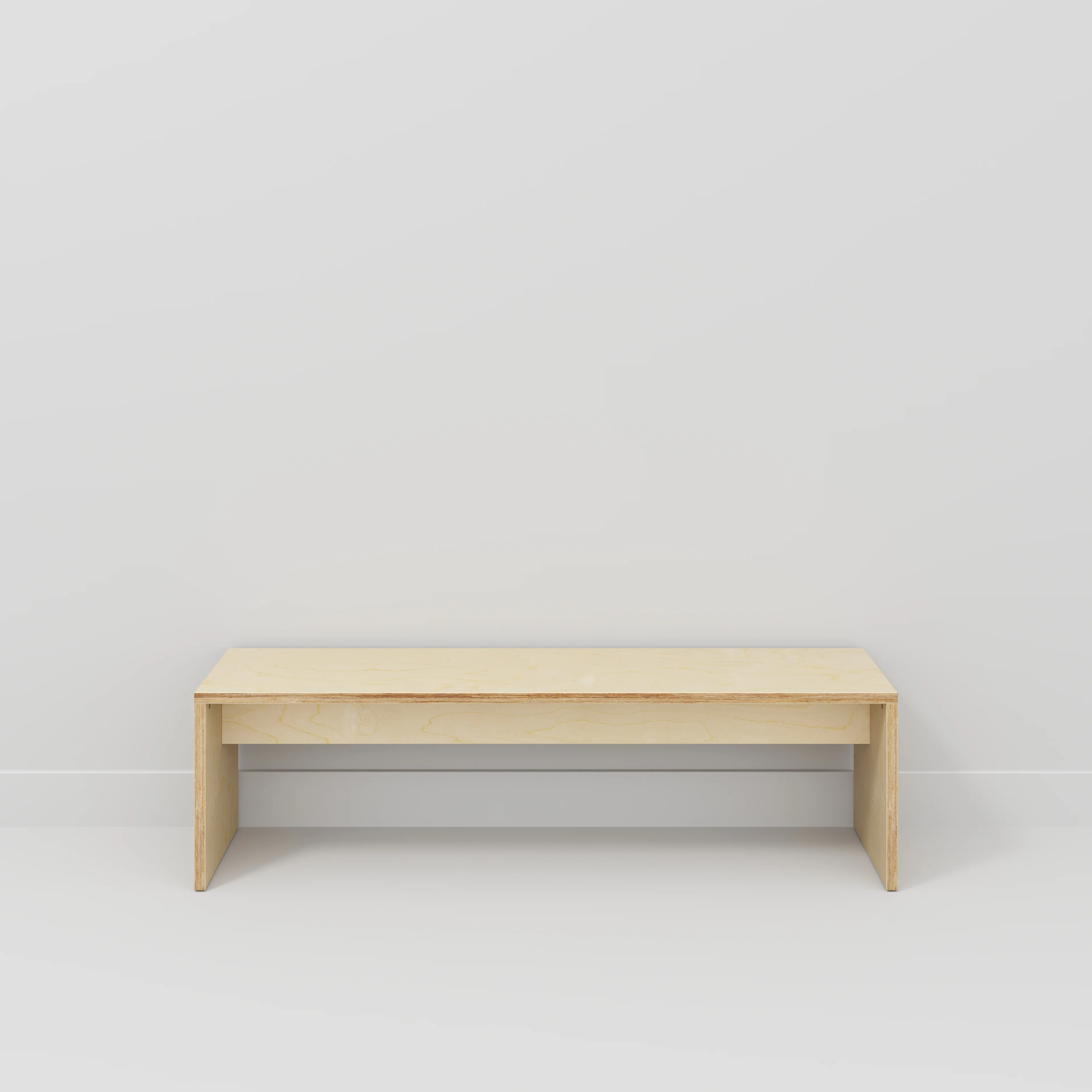 Plywood Bench Seat with Solid Sides - Plywood Birch - 1600(w) x 400(d) - Image 2