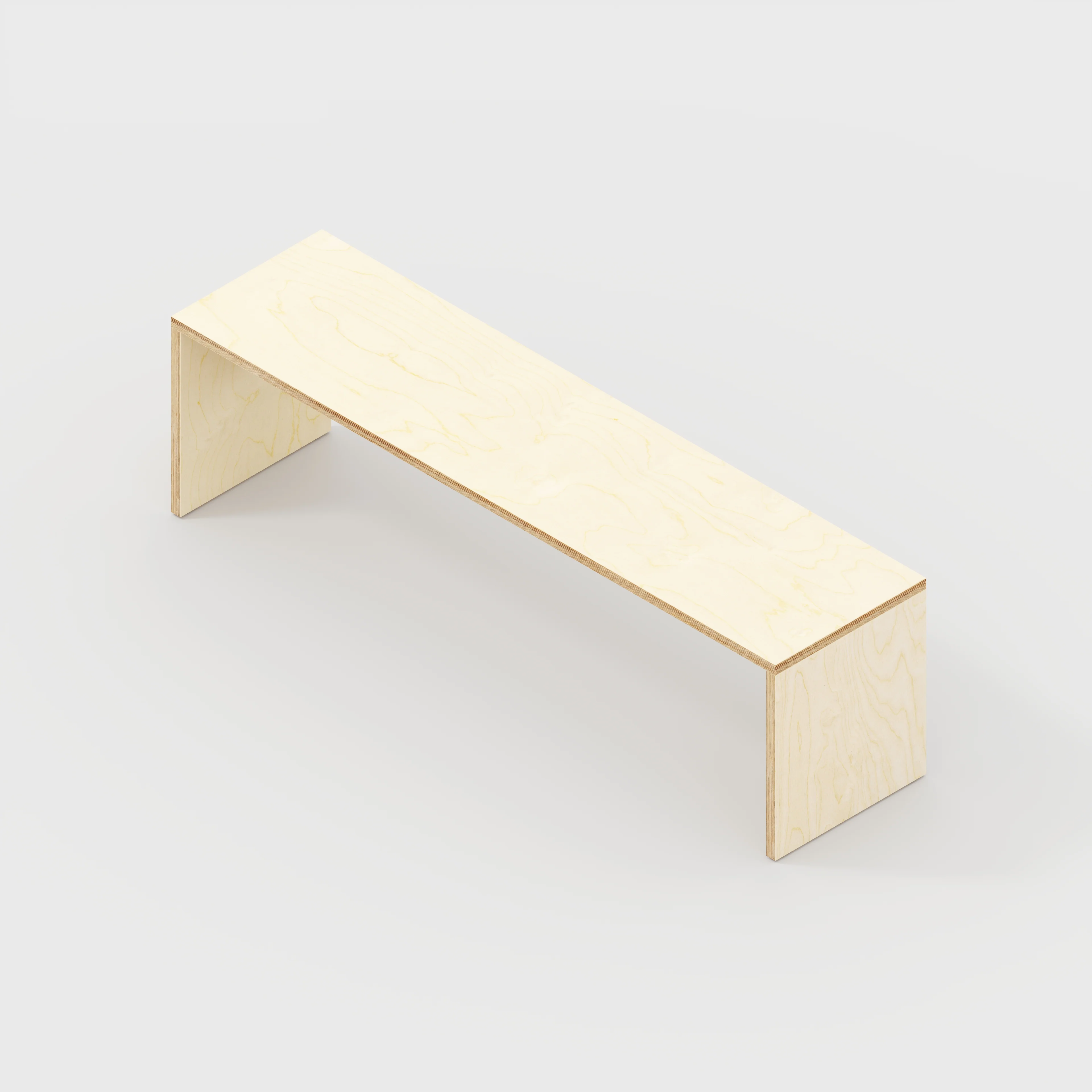 Plywood Bench Seat with Solid Sides - Plywood Birch - 1600(w) x 400(d) - Image 3