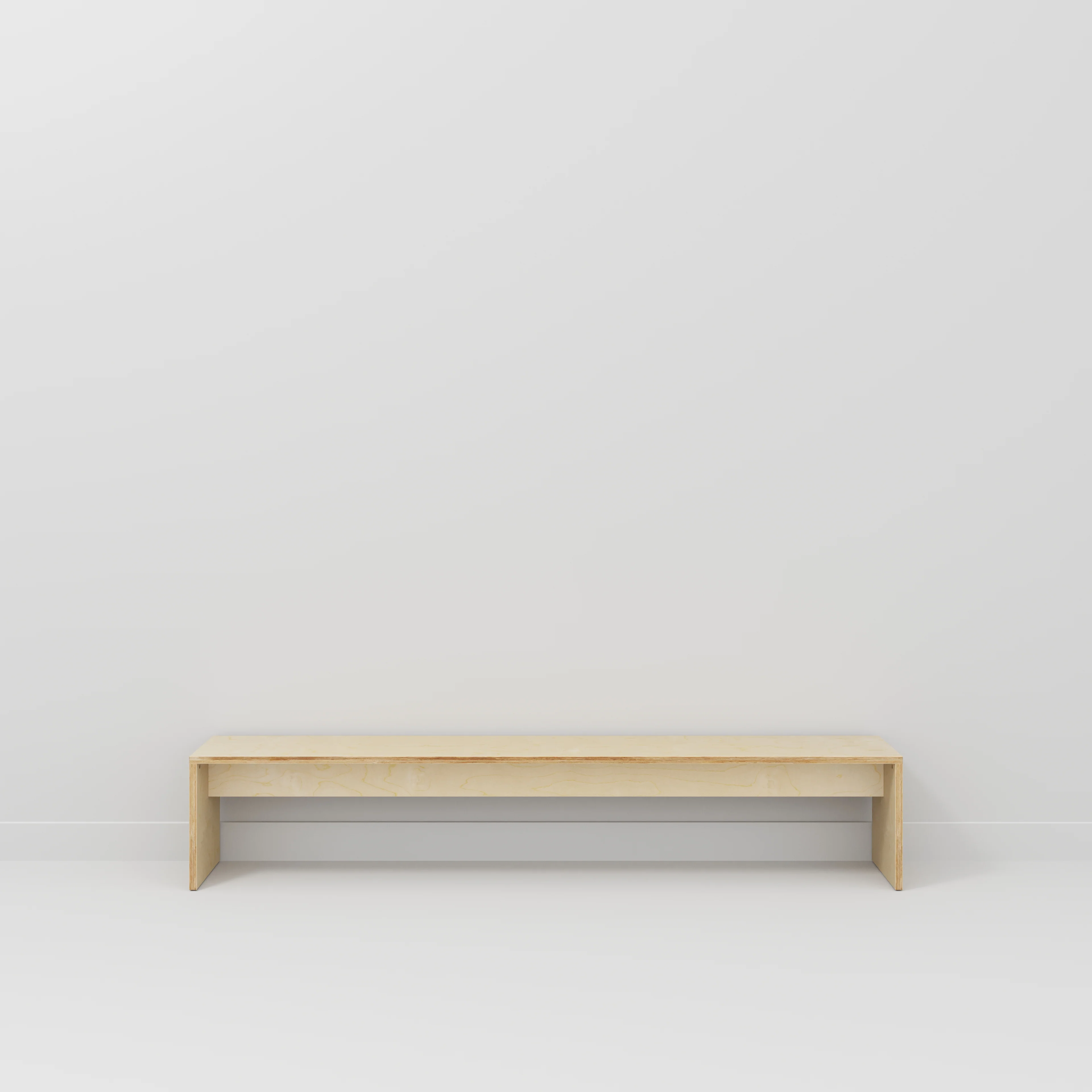 Plywood Bench Seat with Solid Sides - Plywood Birch - 2400(w) x 400(d) - Image 2