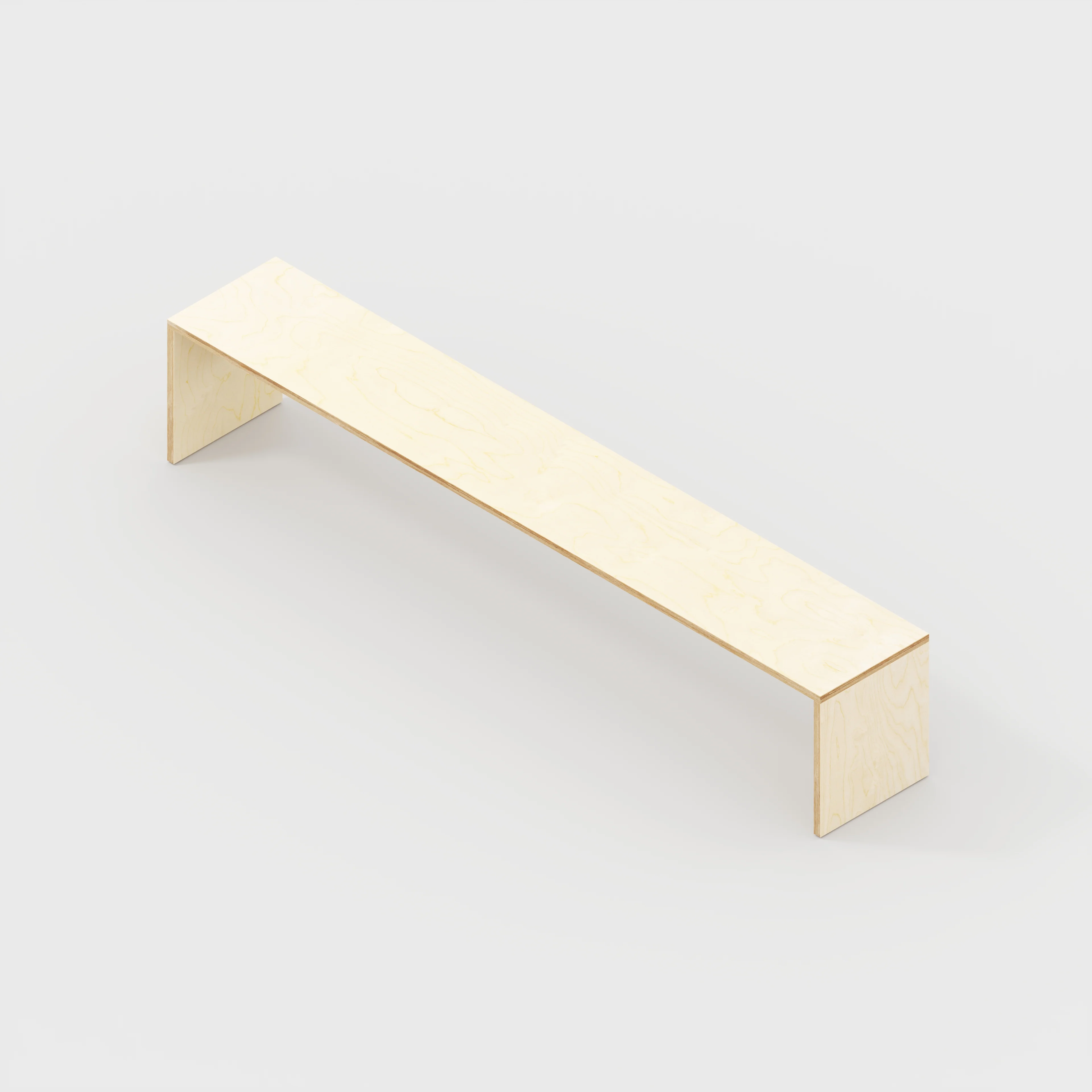 Plywood Bench Seat with Solid Sides - Plywood Birch - 2400(w) x 400(d) - Image 3