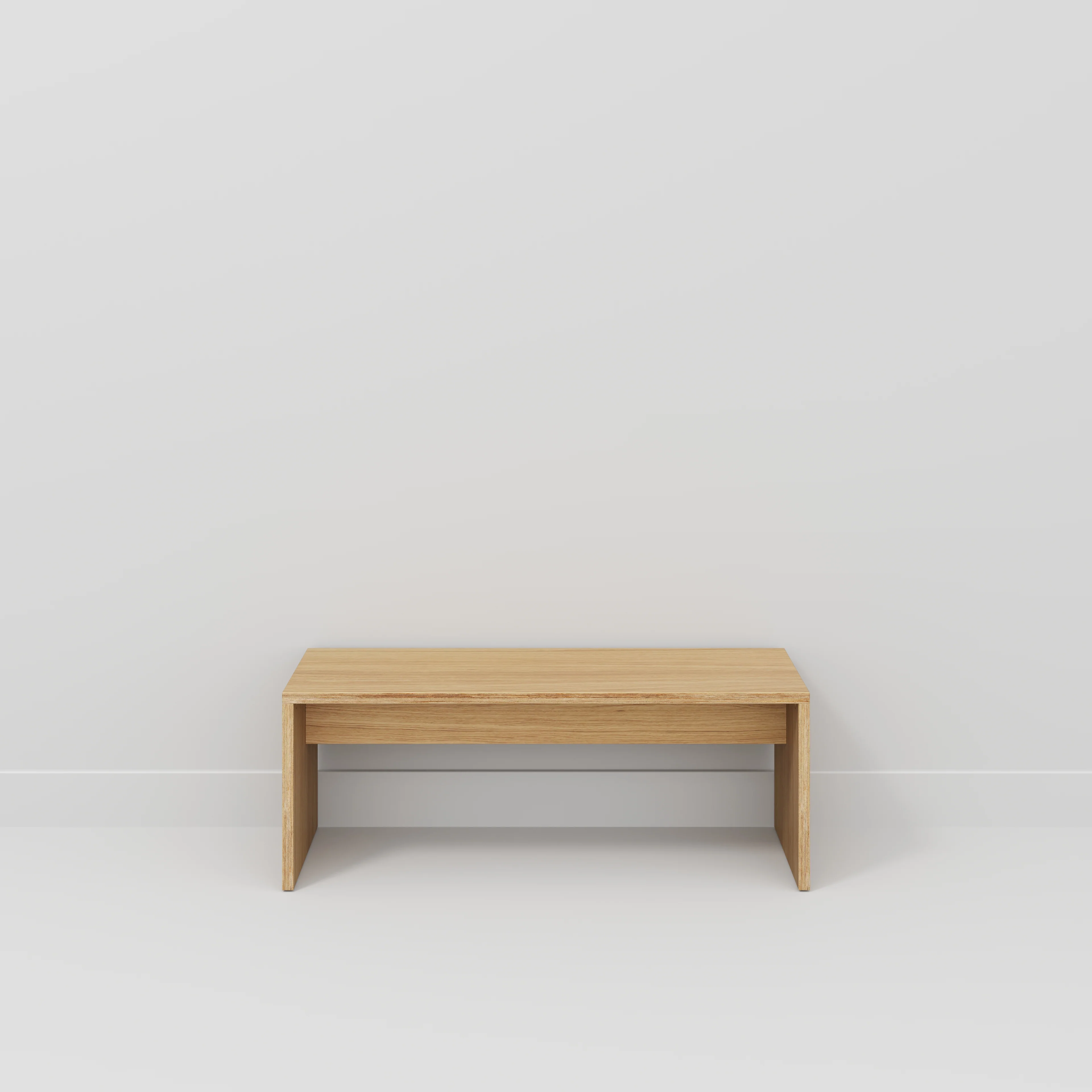Plywood Bench Seat with Solid Sides - Plywood Oak - 1200(w) x 400(d) - Image 2