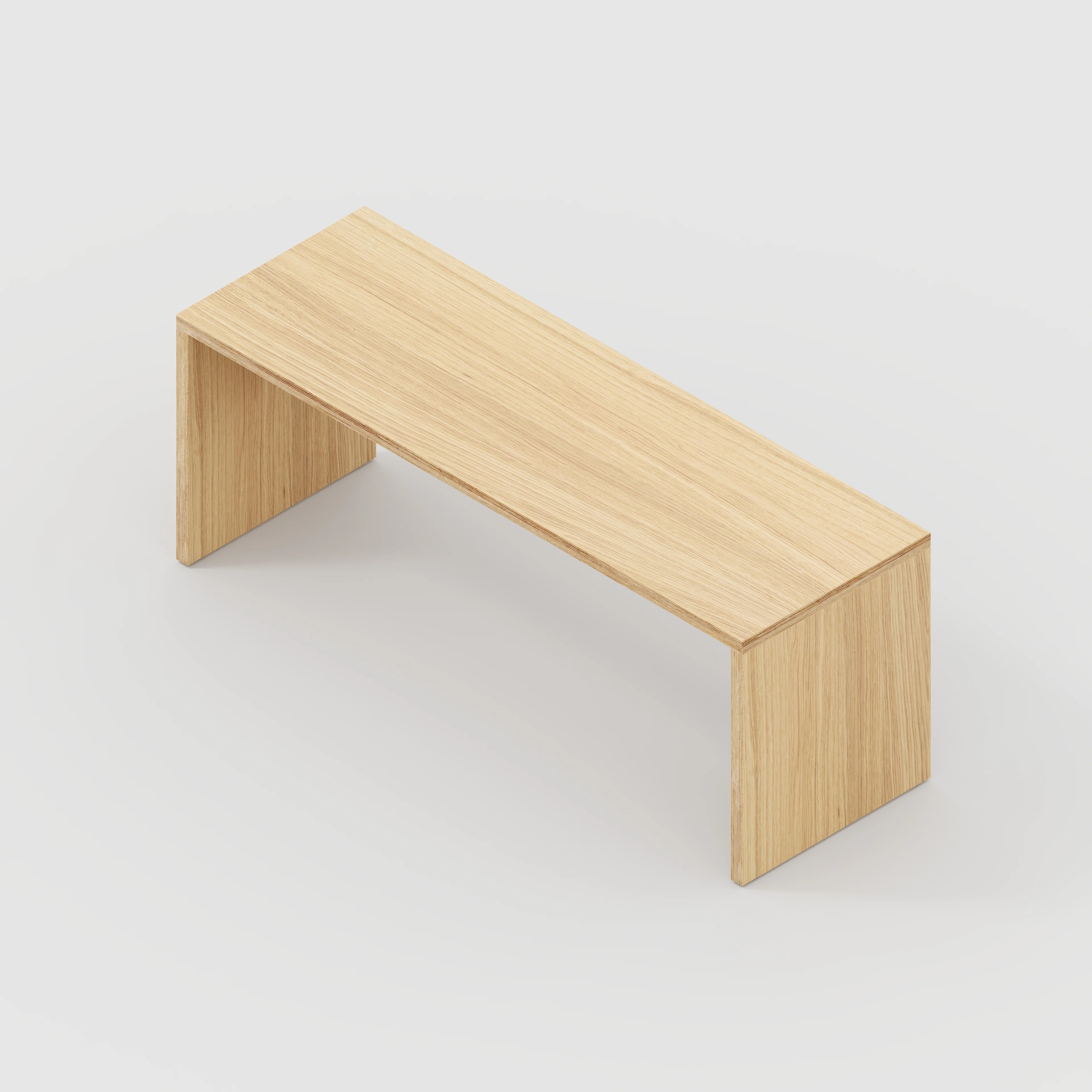 Plywood Bench Seat with Solid Sides - Plywood Oak - 1200(w) x 400(d) - Image 3