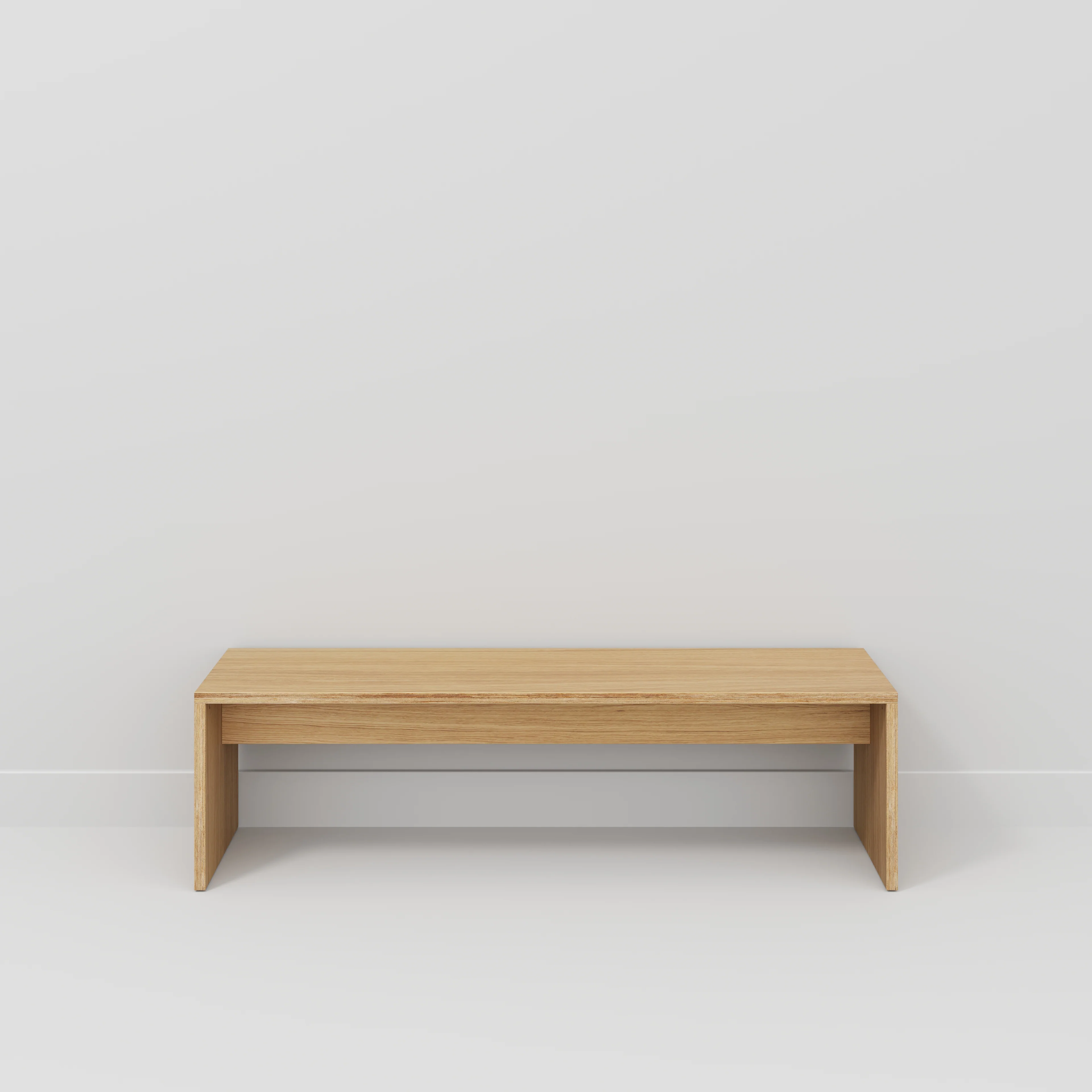 Plywood Bench Seat with Solid Sides - Plywood Oak - 1600(w) x 400(d) - Image 2
