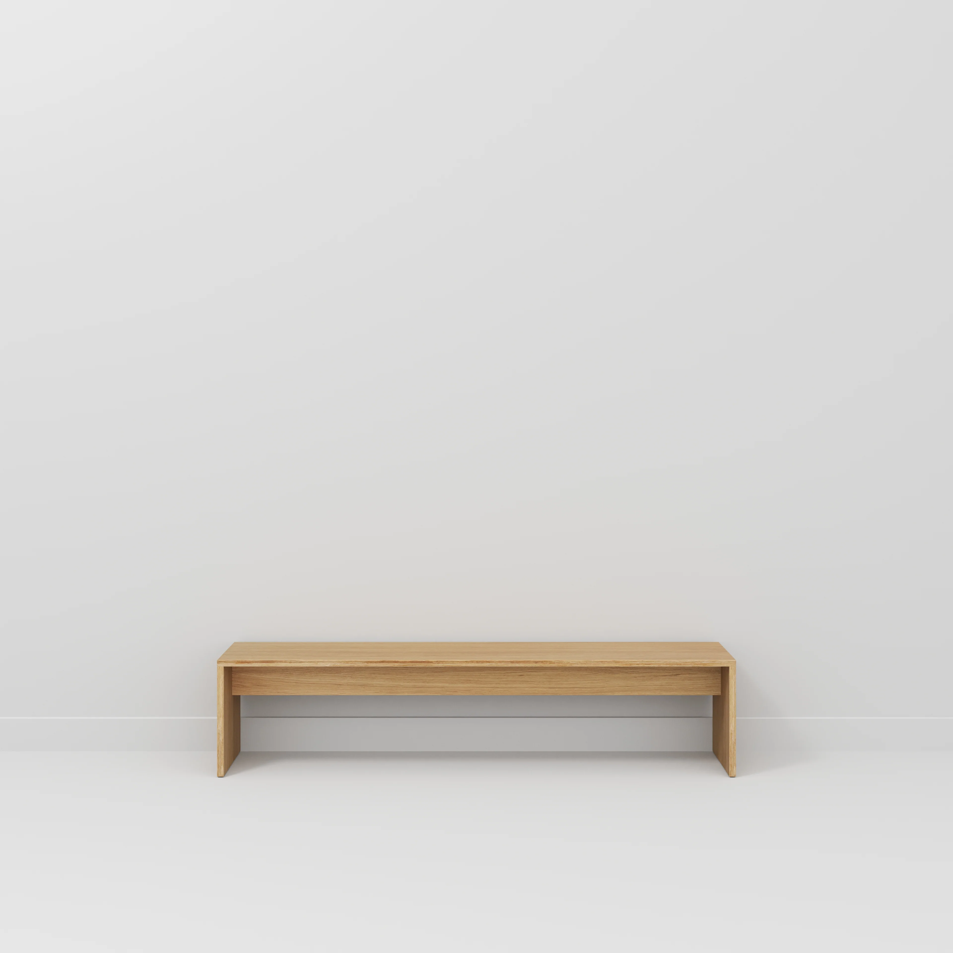 Plywood Bench Seat with Solid Sides - Plywood Oak - 2000(w) x 400(d) - Image 2
