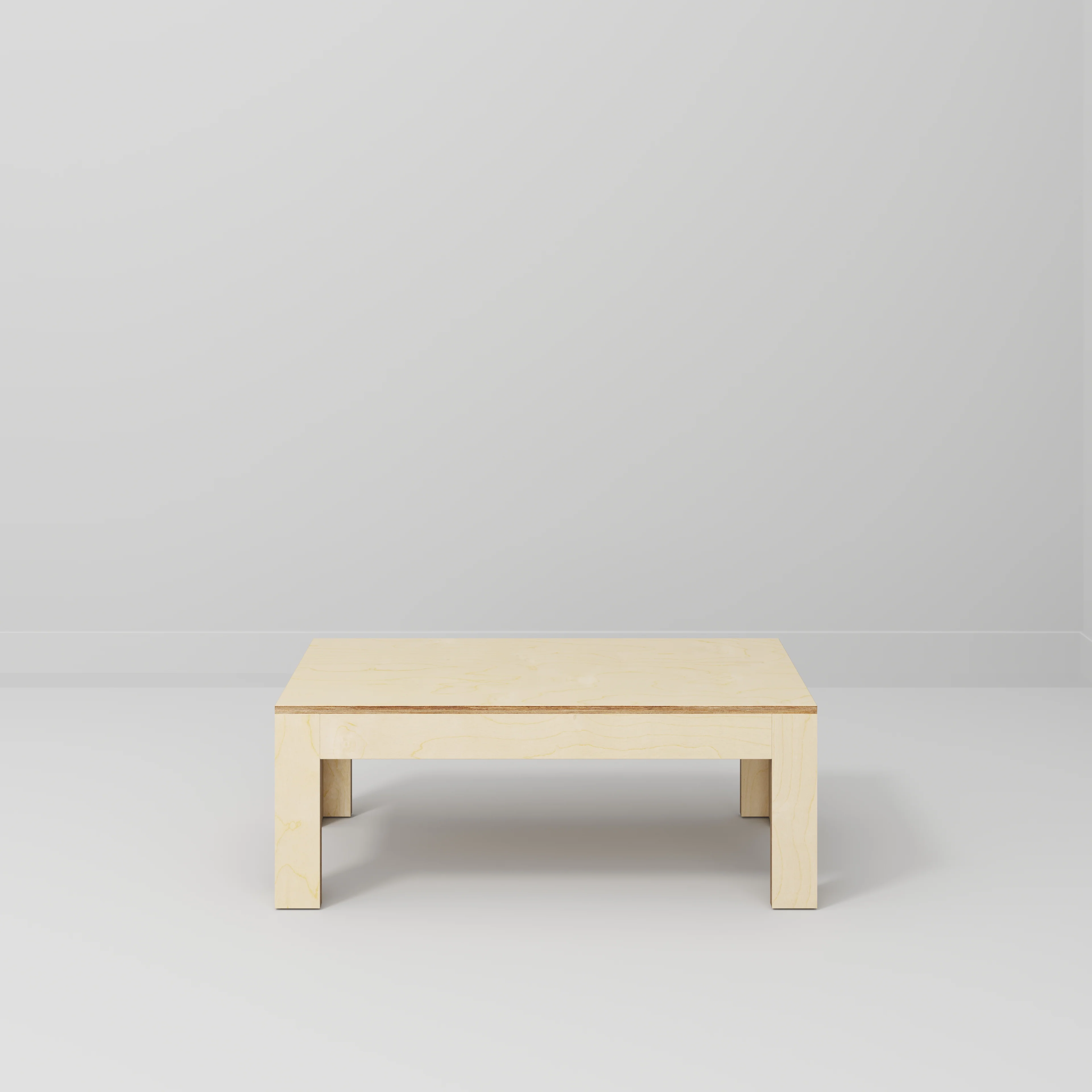 Plywood Coffee Table with Solid Frame - Plywood Birch - 1200(w) x 600(d) x 450(h) - Image 2
