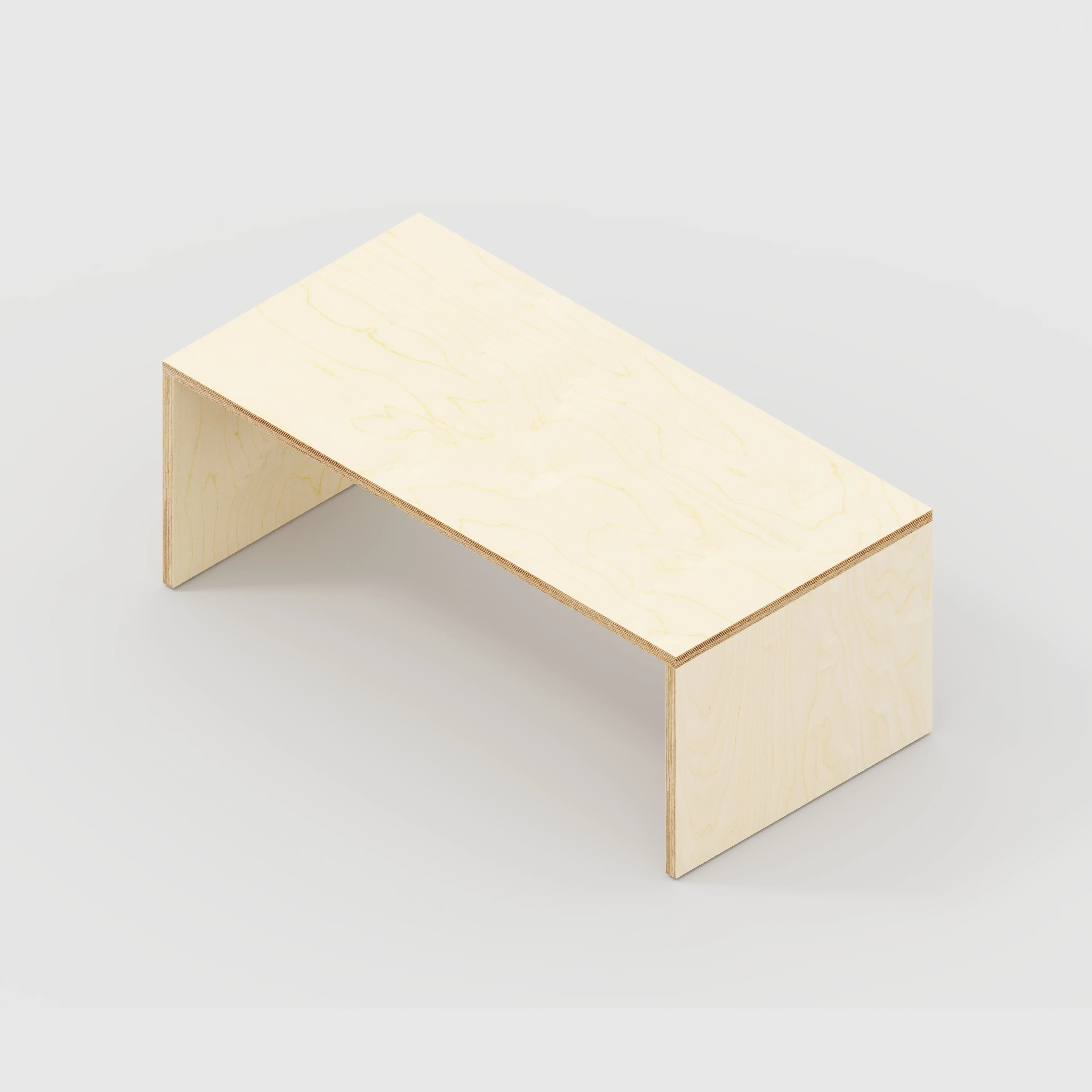 Plywood Coffee Table with Solid Sides - Plywood Birch - 1200(w) x 600(d) x 450(h) - Image 5