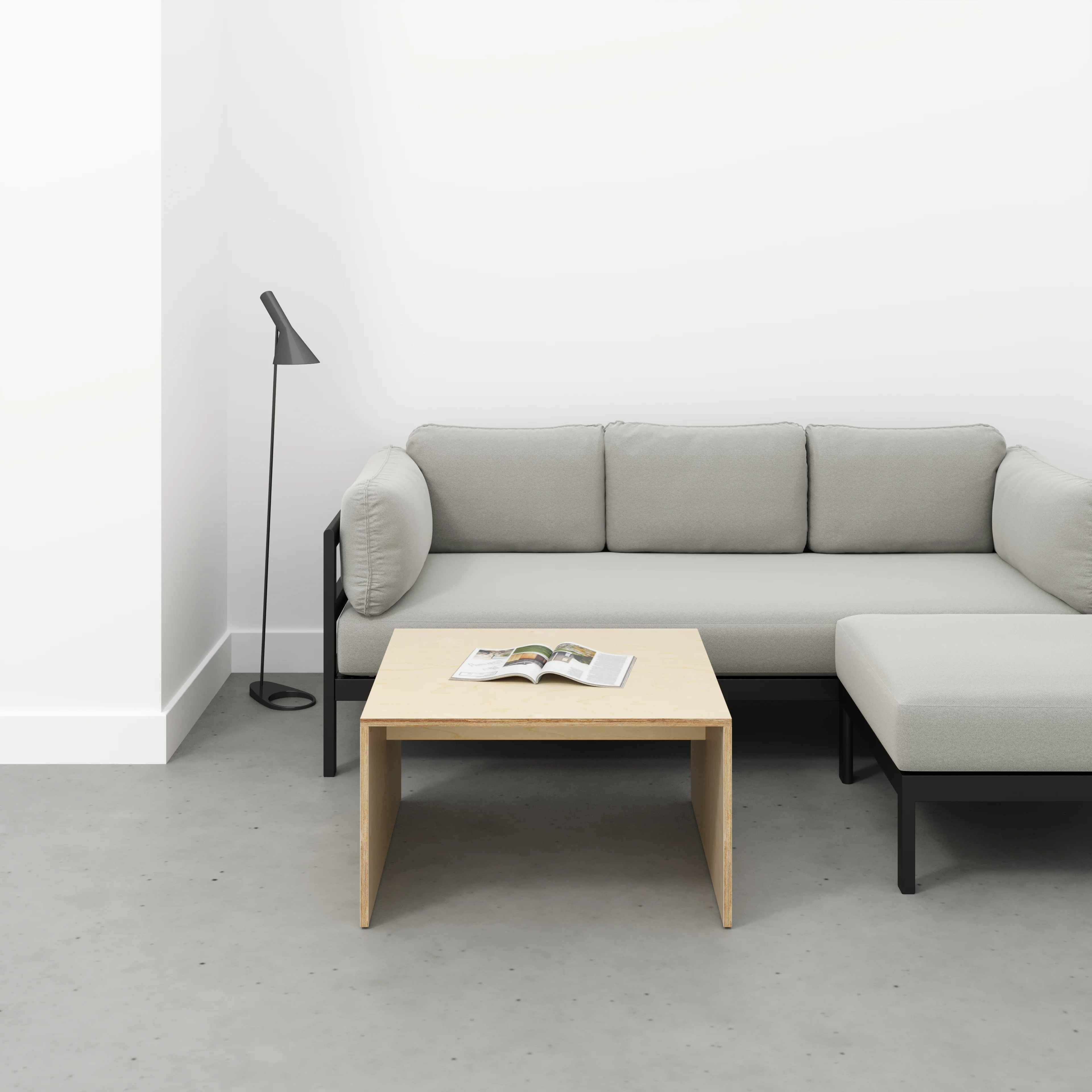 Plywood Coffee Table with Solid Sides - Plywood Birch - 800(w) x 800(d) - Image 2