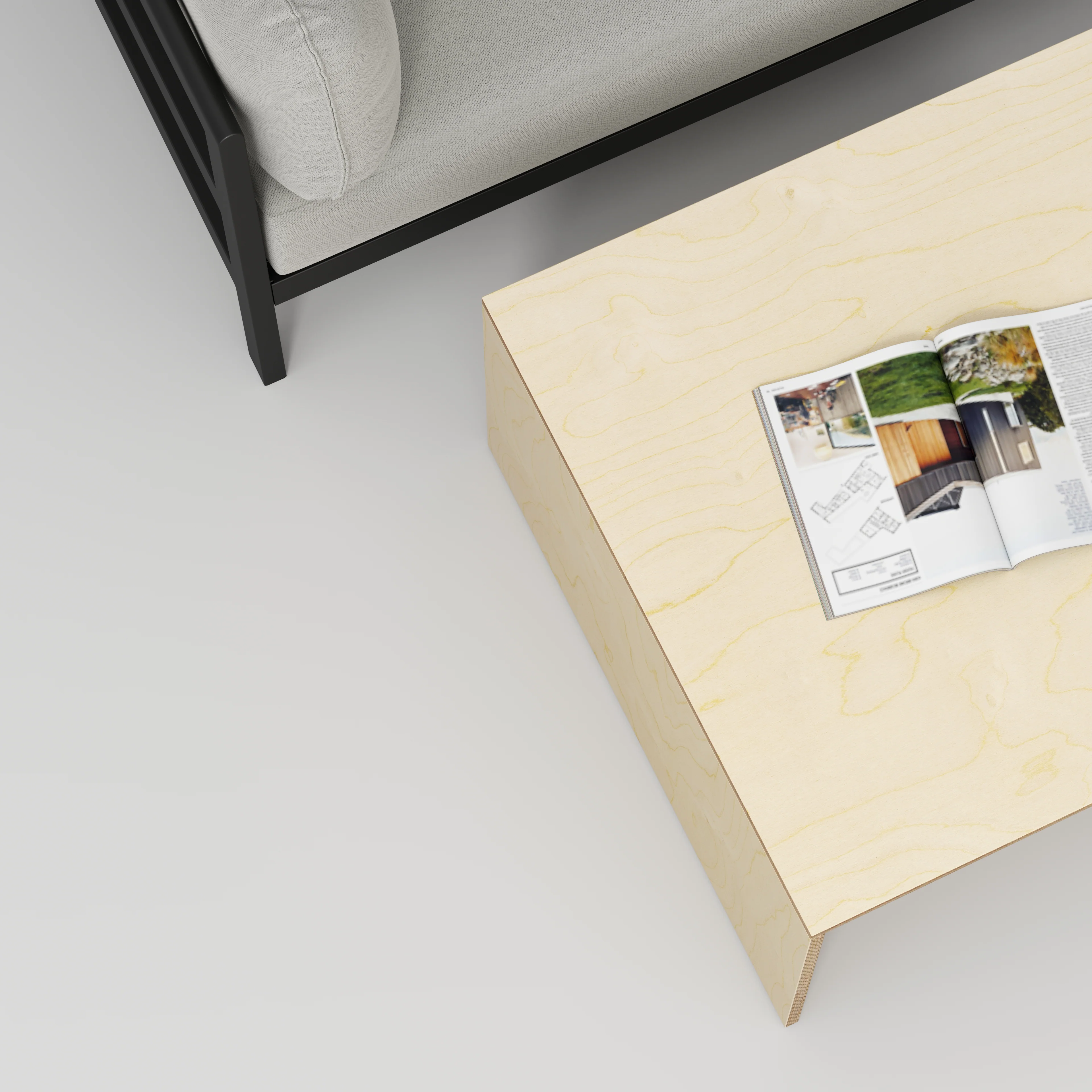 Plywood Coffee Table with Solid Sides - Plywood Birch - 800(w) x 800(d) - Image 3