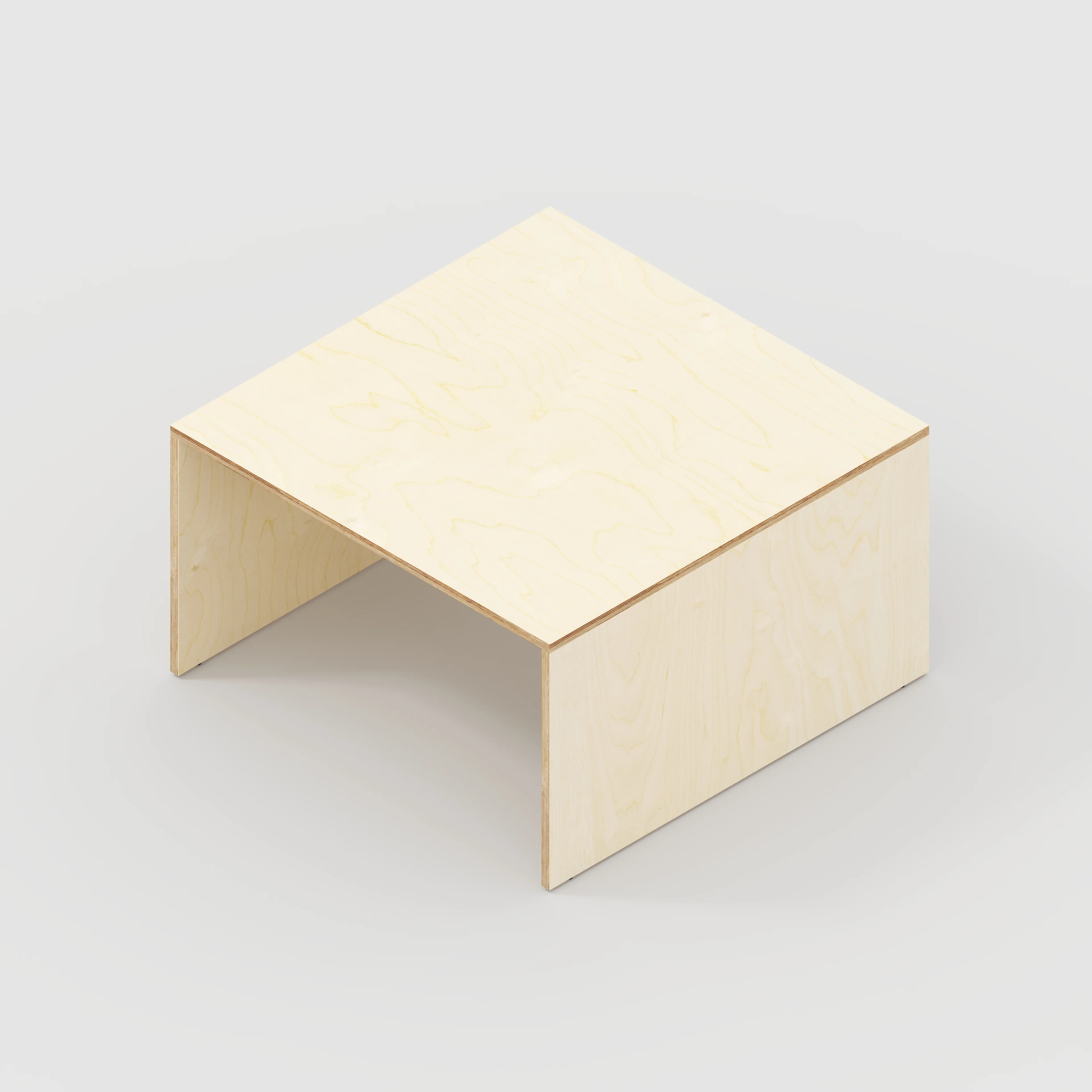 Plywood Coffee Table with Solid Sides - Plywood Birch - 800(w) x 800(d) - Image 5