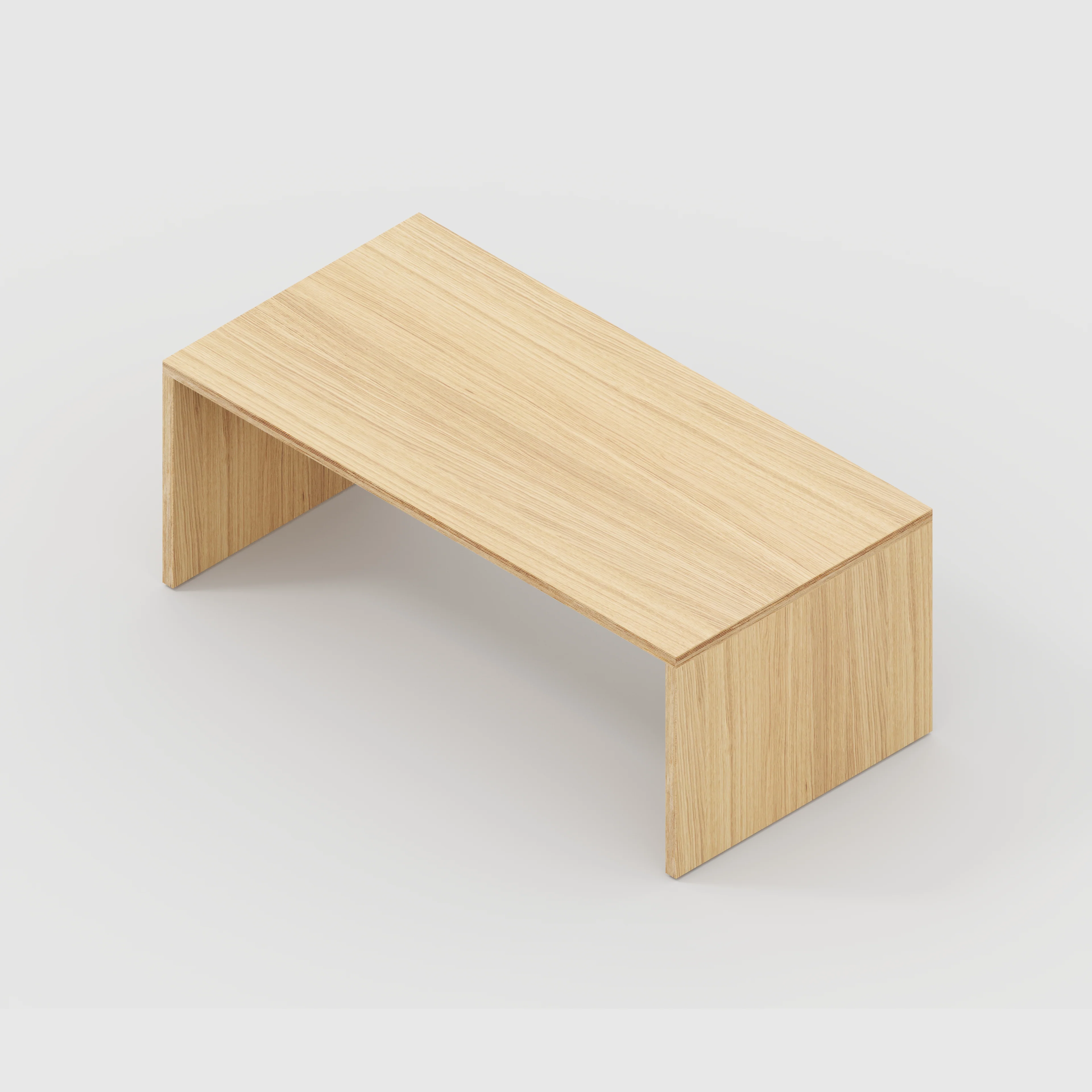 Plywood Coffee Table with Solid Sides - Plywood Oak - 1200(w) x 600(d) x 450(h) - Image 5