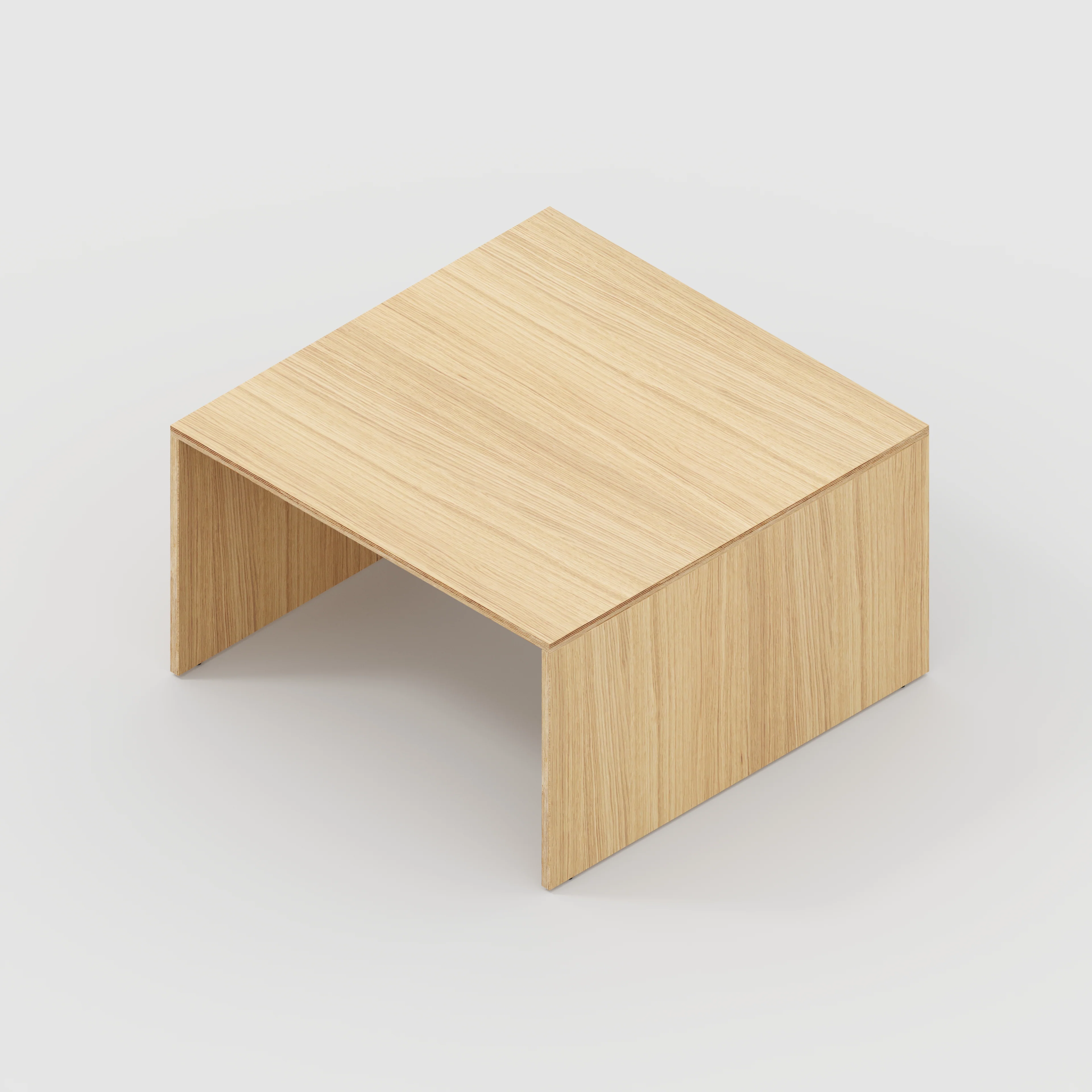 Plywood Coffee Table with Solid Sides - Plywood Oak - 800(w) x 800(d) - Image 5
