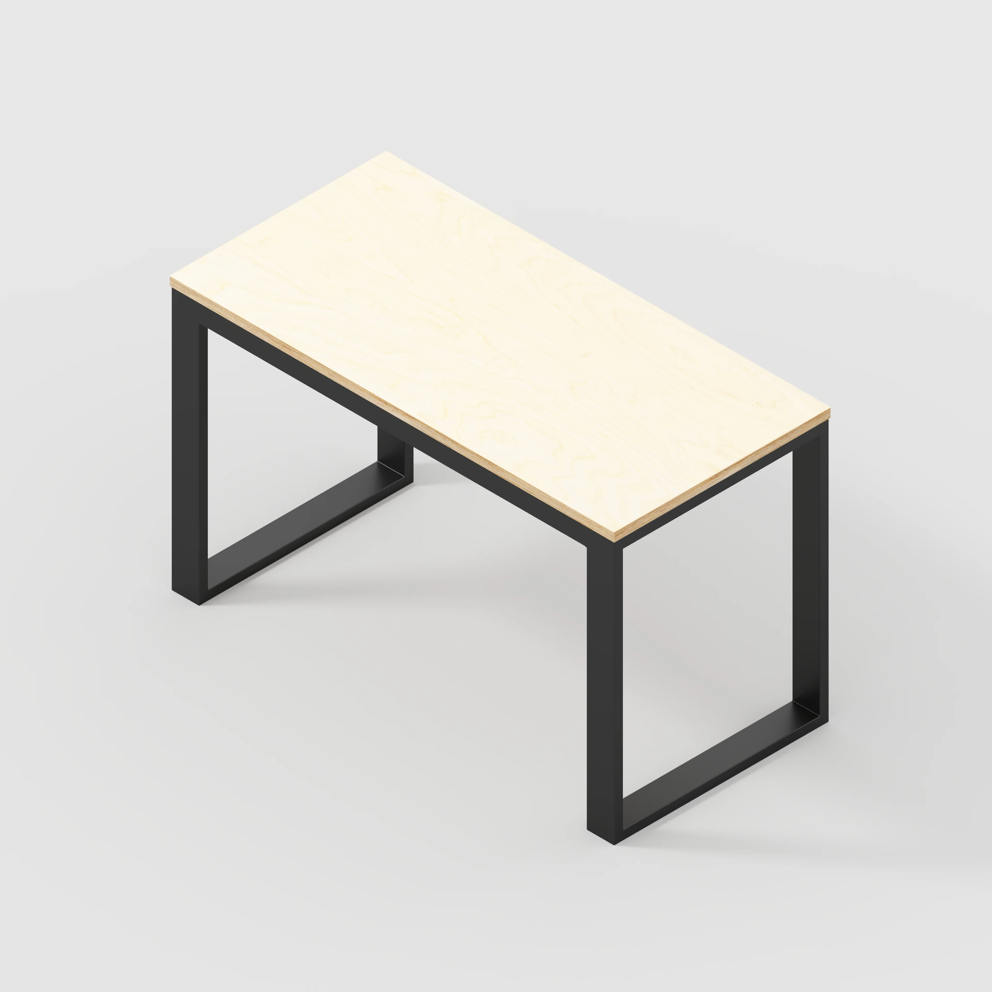 Plywood Desk with Black Industrial Frame - Plywood Birch - 1200(w) x 585(d) x 735(h) - Image 5
