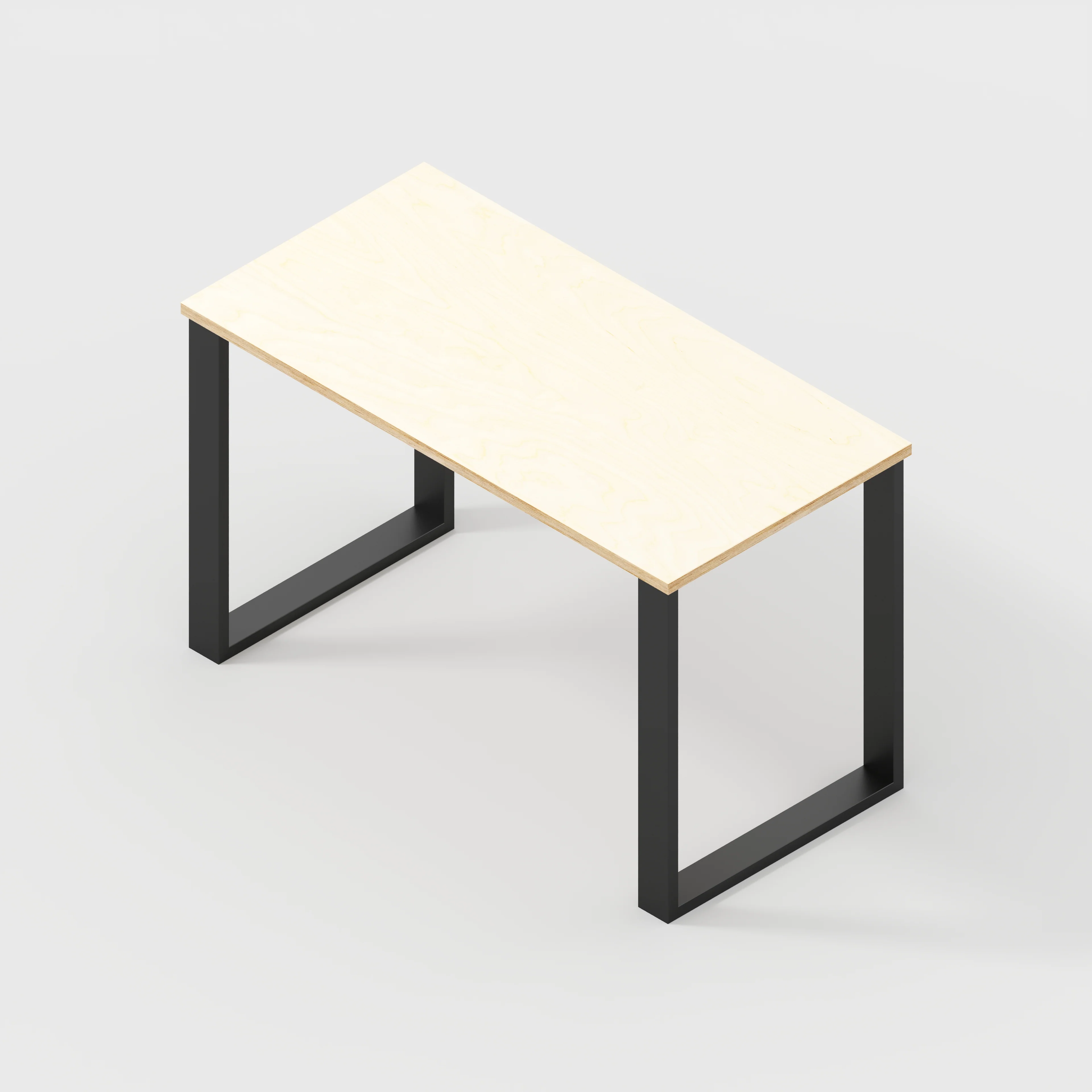 Plywood Desk with Black Industrial Legs - Plywood Birch - 1200(w) x 600(d) x 735(h) - Image 5