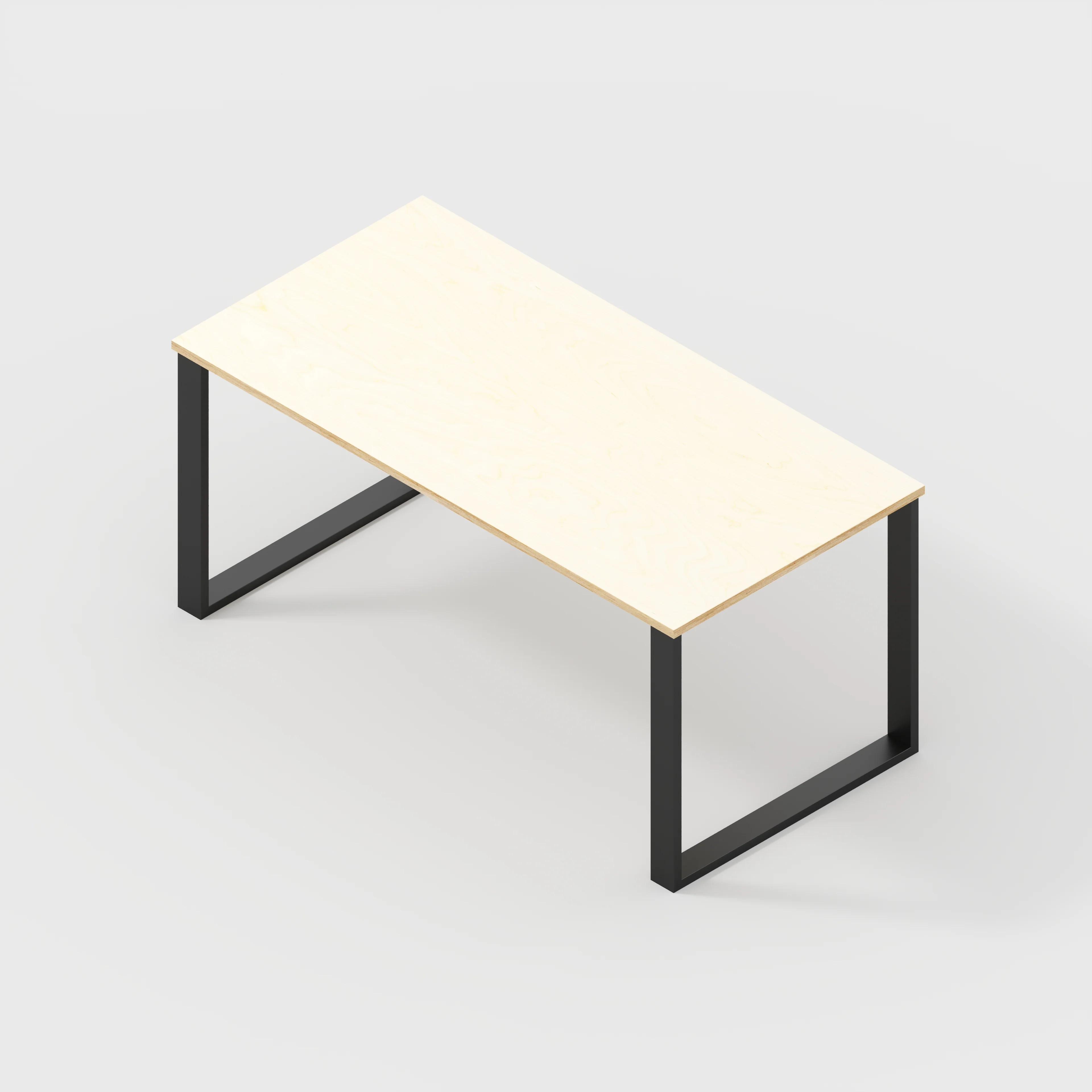 Plywood Desk with Black Industrial Legs - Plywood Birch - 1600(w) x 800(d) x 735(h) - Image 5
