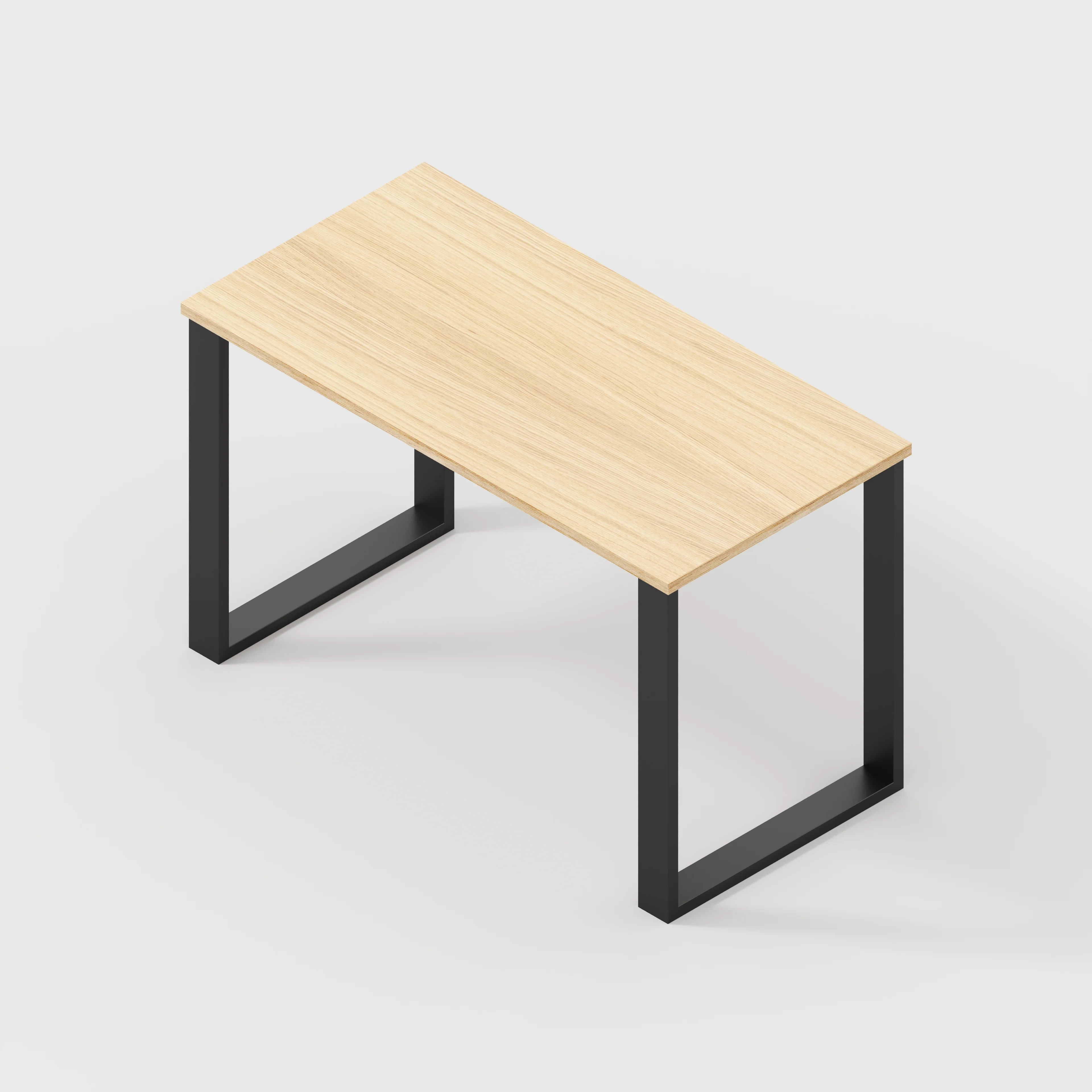 Plywood Desk with Black Industrial Legs - Plywood Oak - 1200(w) x 600(d) x 735(h) - Image 5