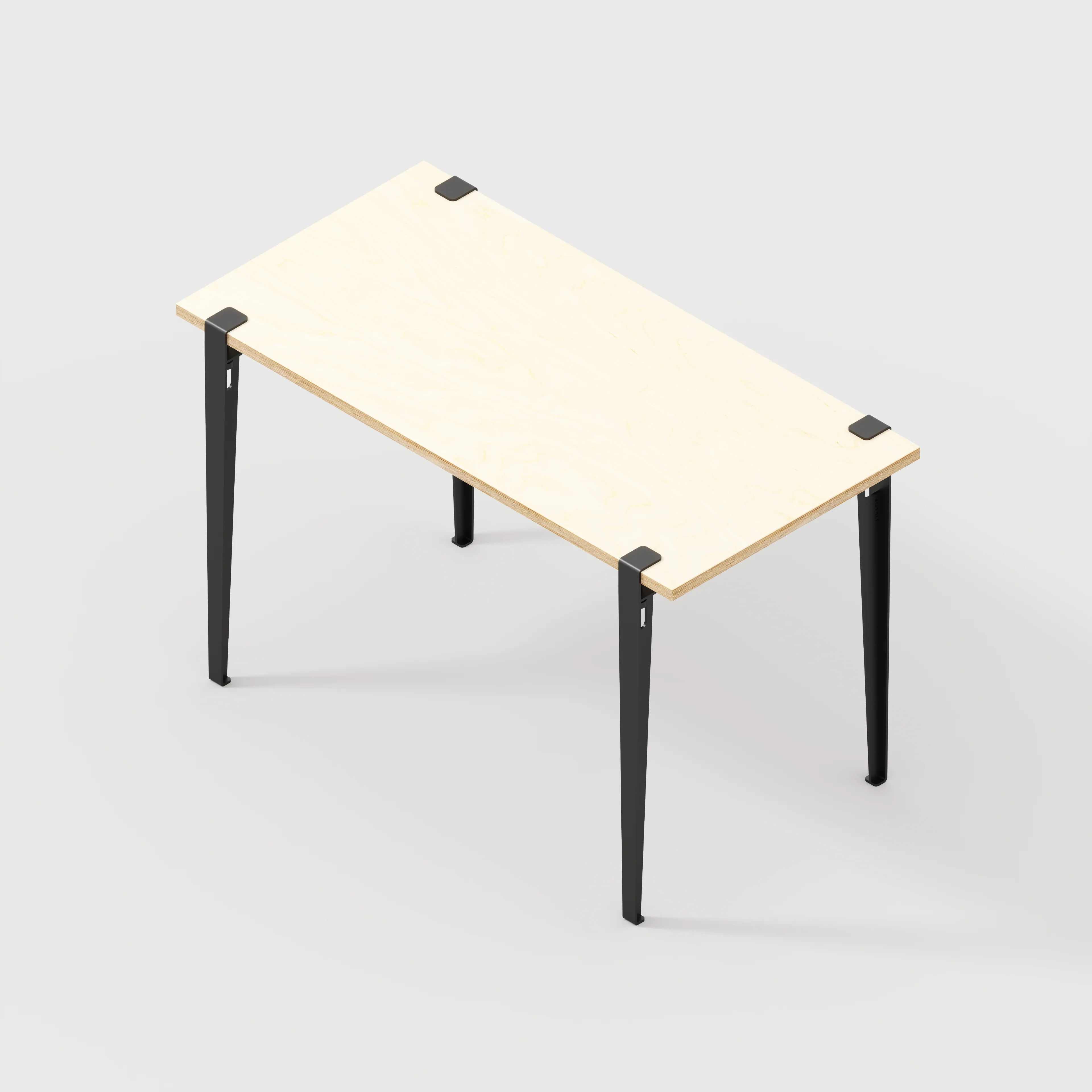 Plywood Desk with Black Tiptoe Legs - Plywood - Birch - 1200(w) x 600(d) x 750(h) - Image 5