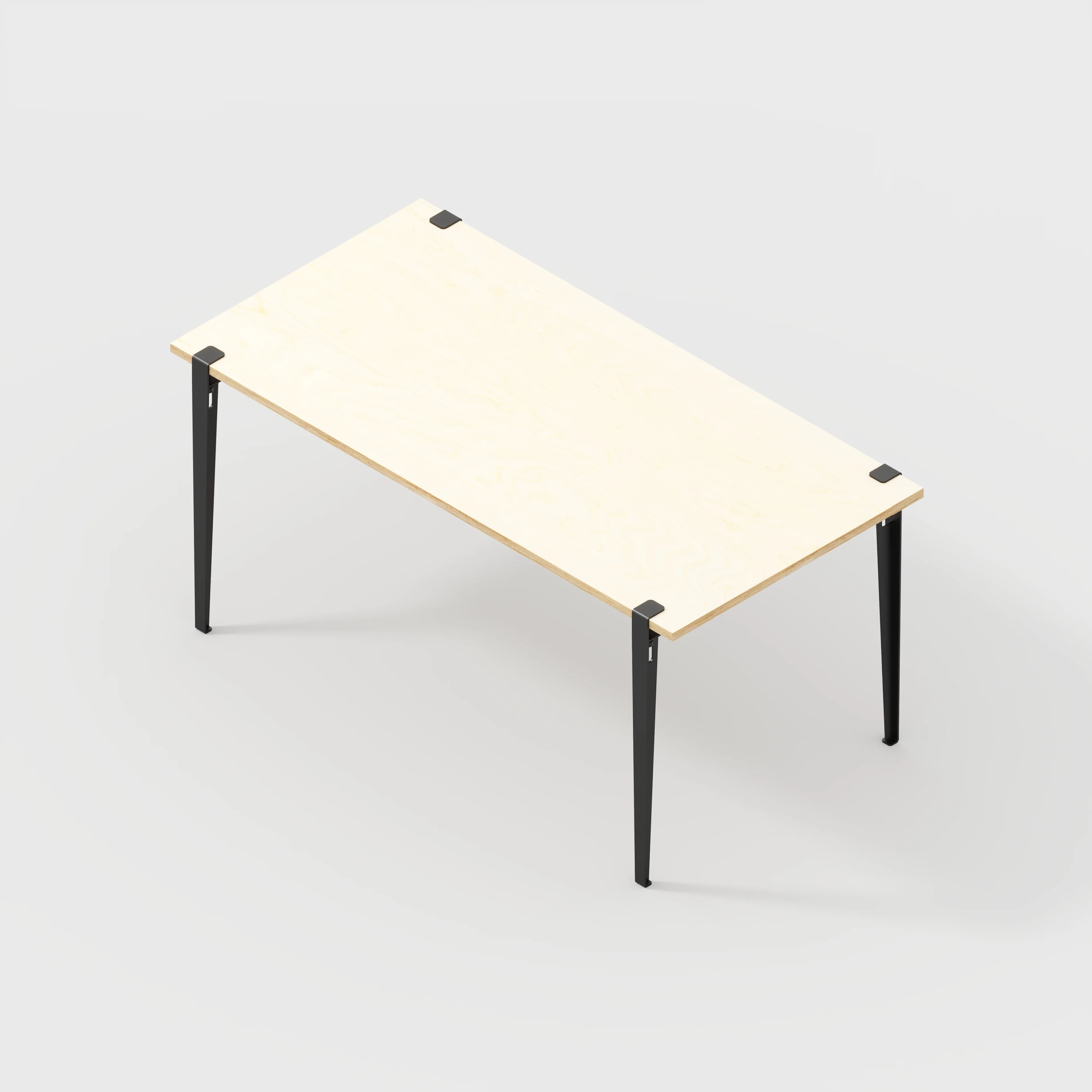 Plywood Desk with Black Tiptoe Legs - Plywood - Birch - 1600(w) x 800(d) x 750(h) - Image 5