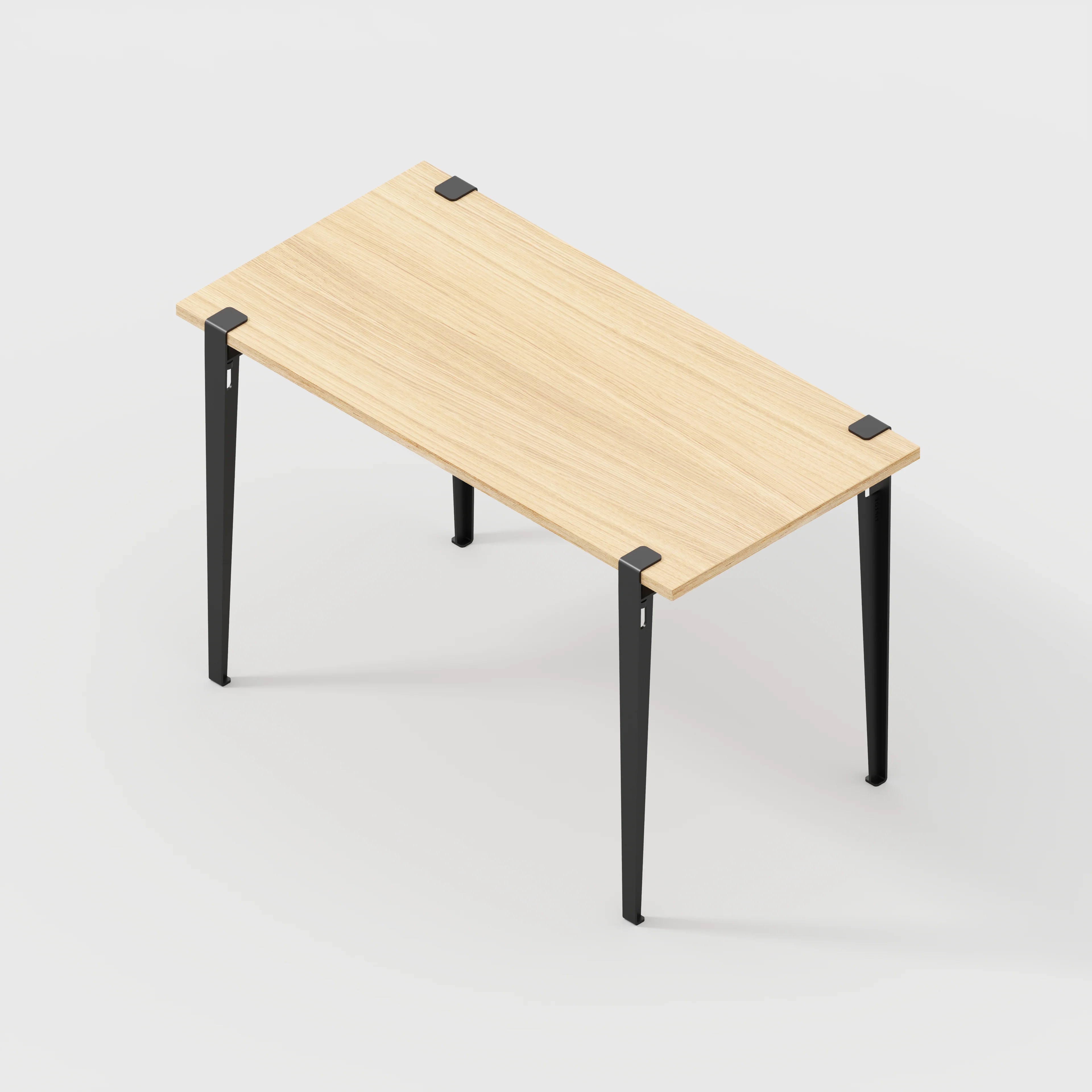 Plywood Desk with Black Tiptoe Legs - Plywood - Oak - 1200(w) x 600(d) x 750(h) - Image 5