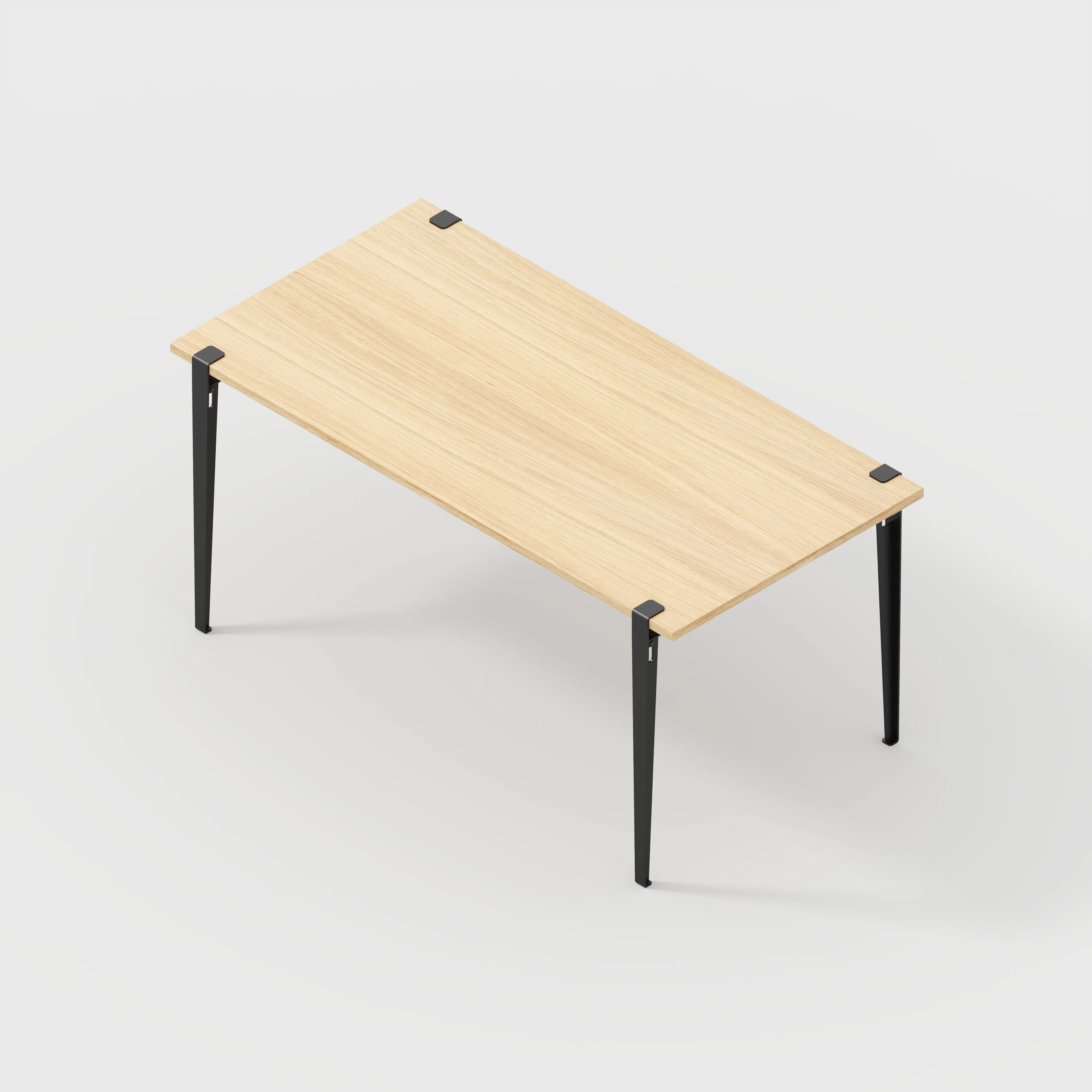 Plywood Desk with Black Tiptoe Legs - Plywood - Oak - 1600(w) x 800(d) x 750(h) - Image 5