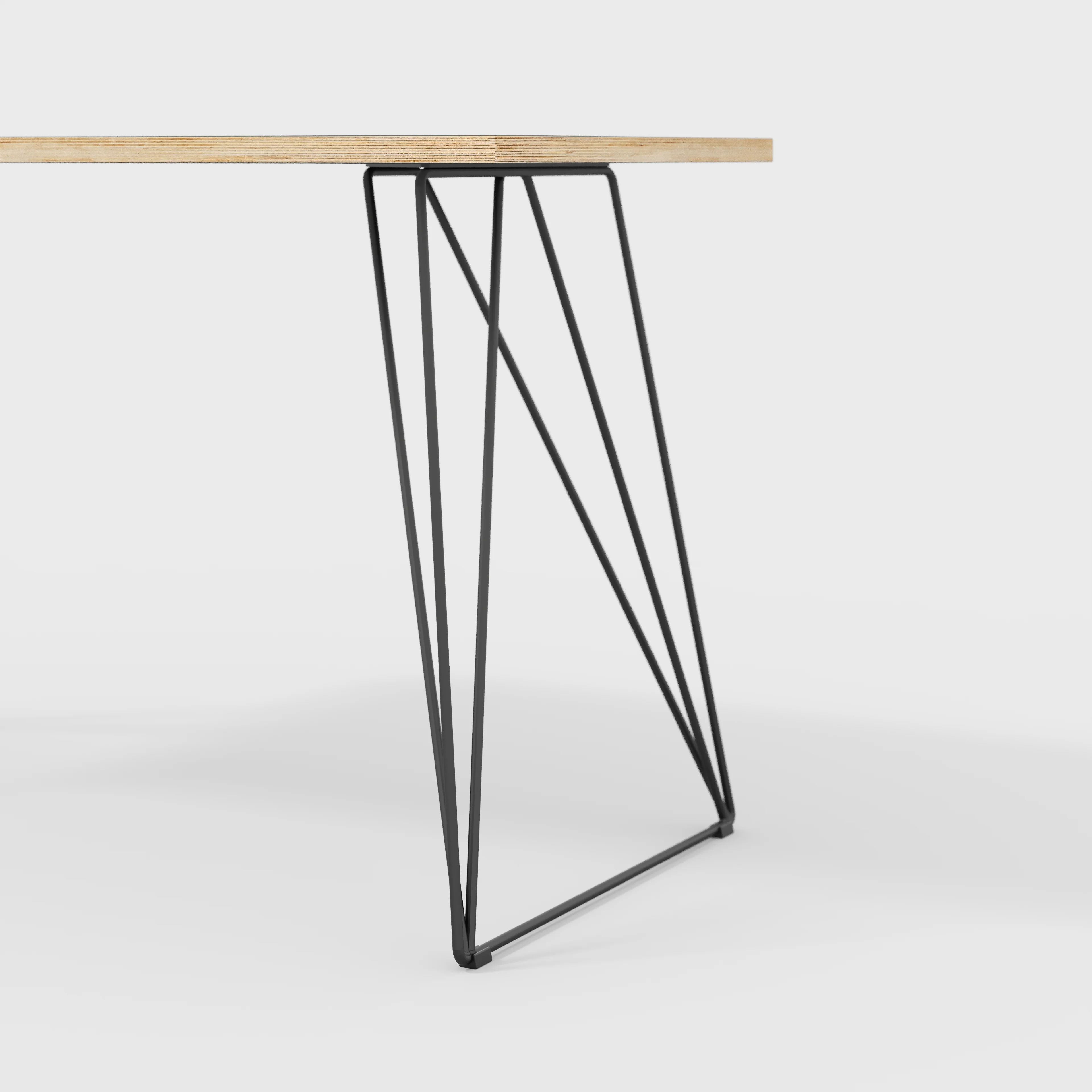 Plywood Desk with Black Wireframe Legs - Formica Juicy Pink - 1600(w) x 800(d) x 735(h) - Image 4