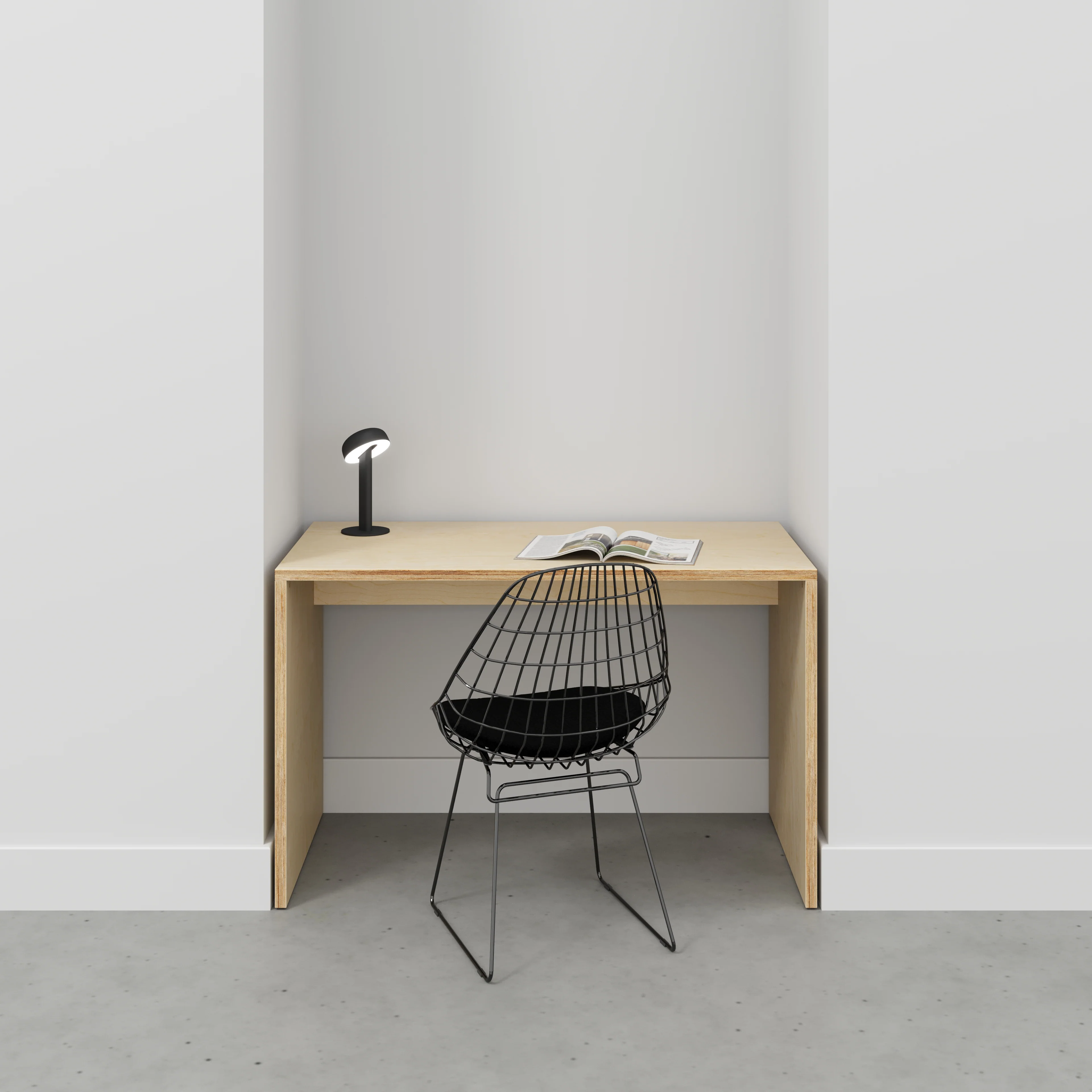 Plywood Desk with Solid Sides - Plywood Birch - 1200(w) x 600(d) x 750(h) - Image 2