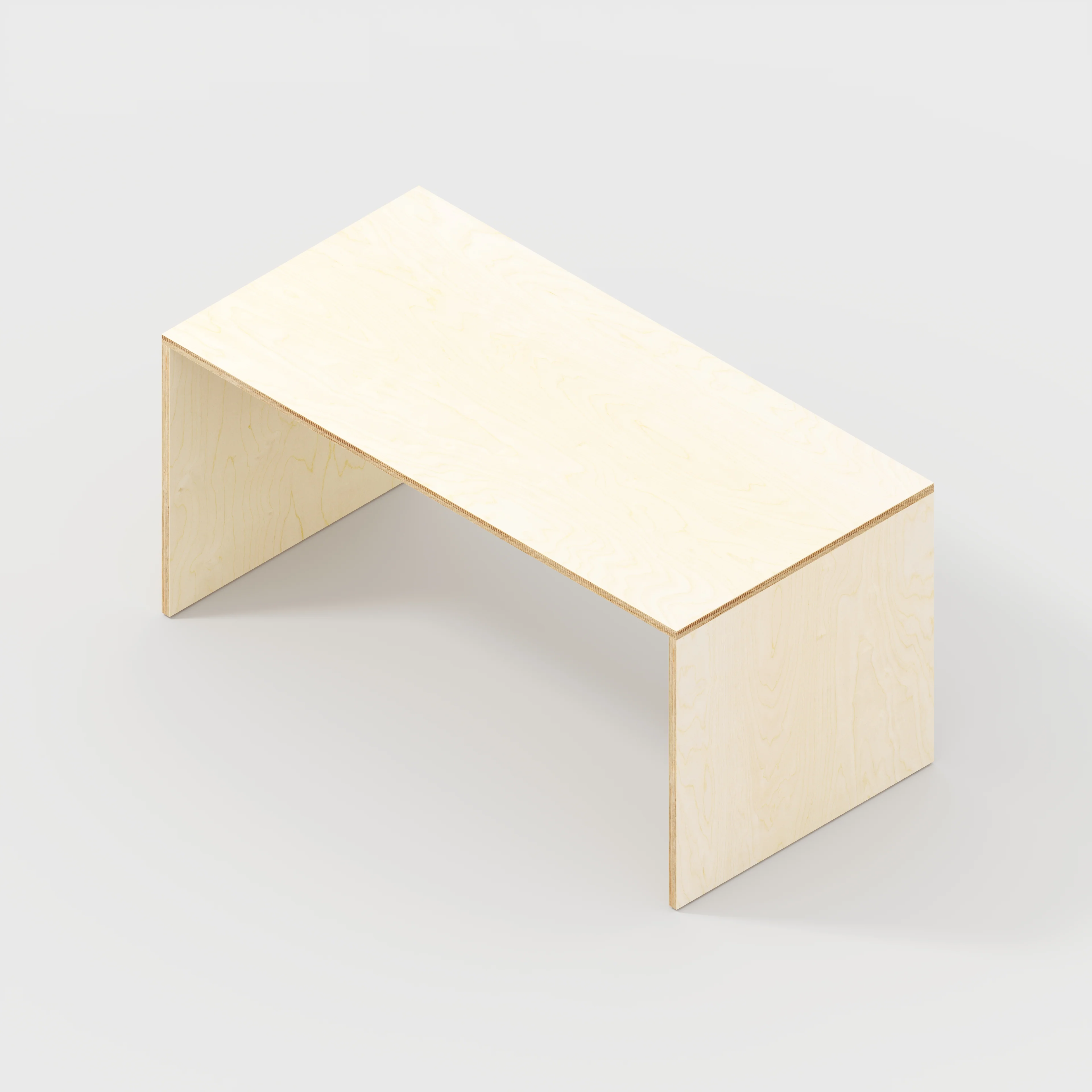 Plywood Desk with Solid Sides - Plywood Birch - 1600(w) x 800(d) x 750(h) - Image 5