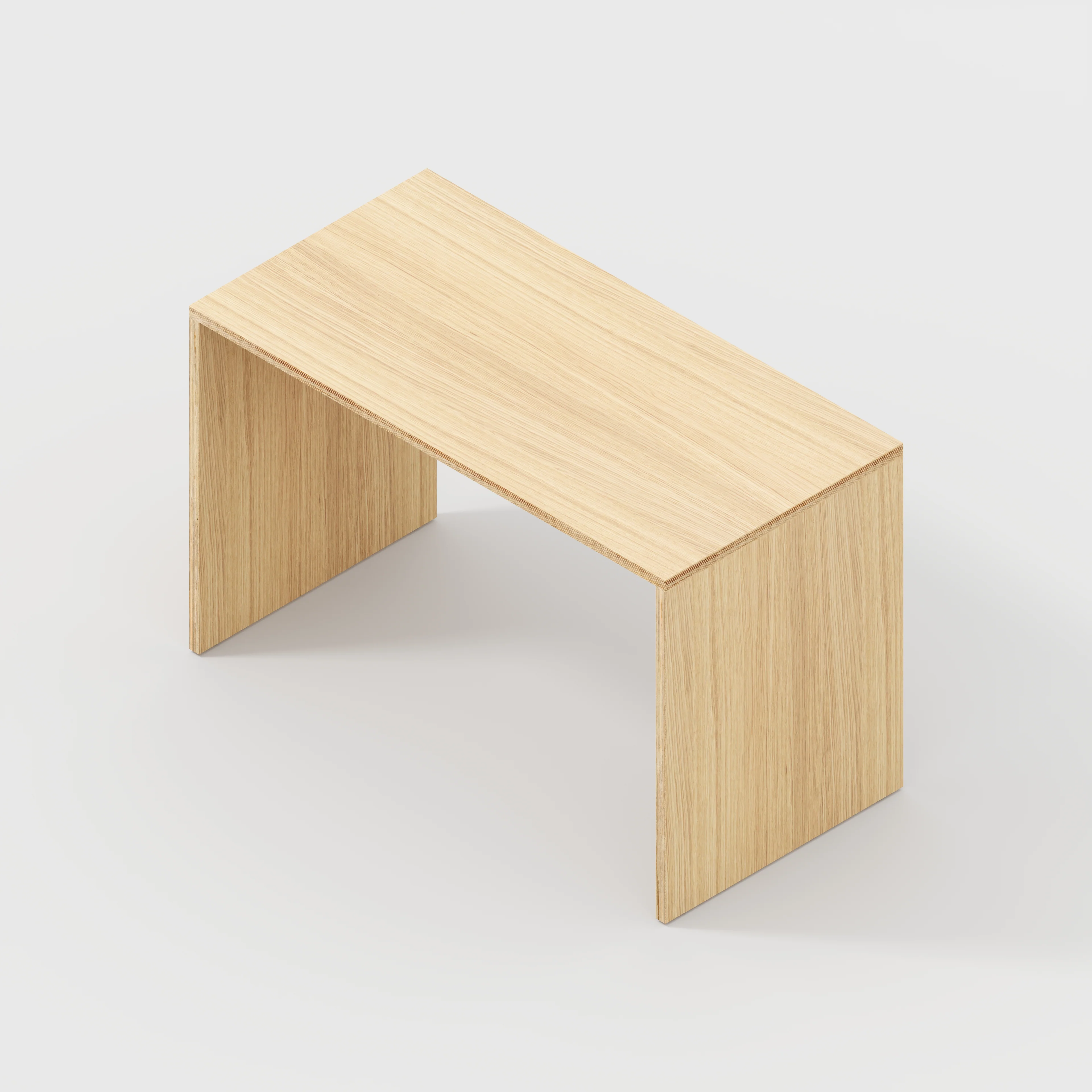 Plywood Desk with Solid Sides - Plywood Oak - 1200(w) x 600(d) x 750(h) - Image 5