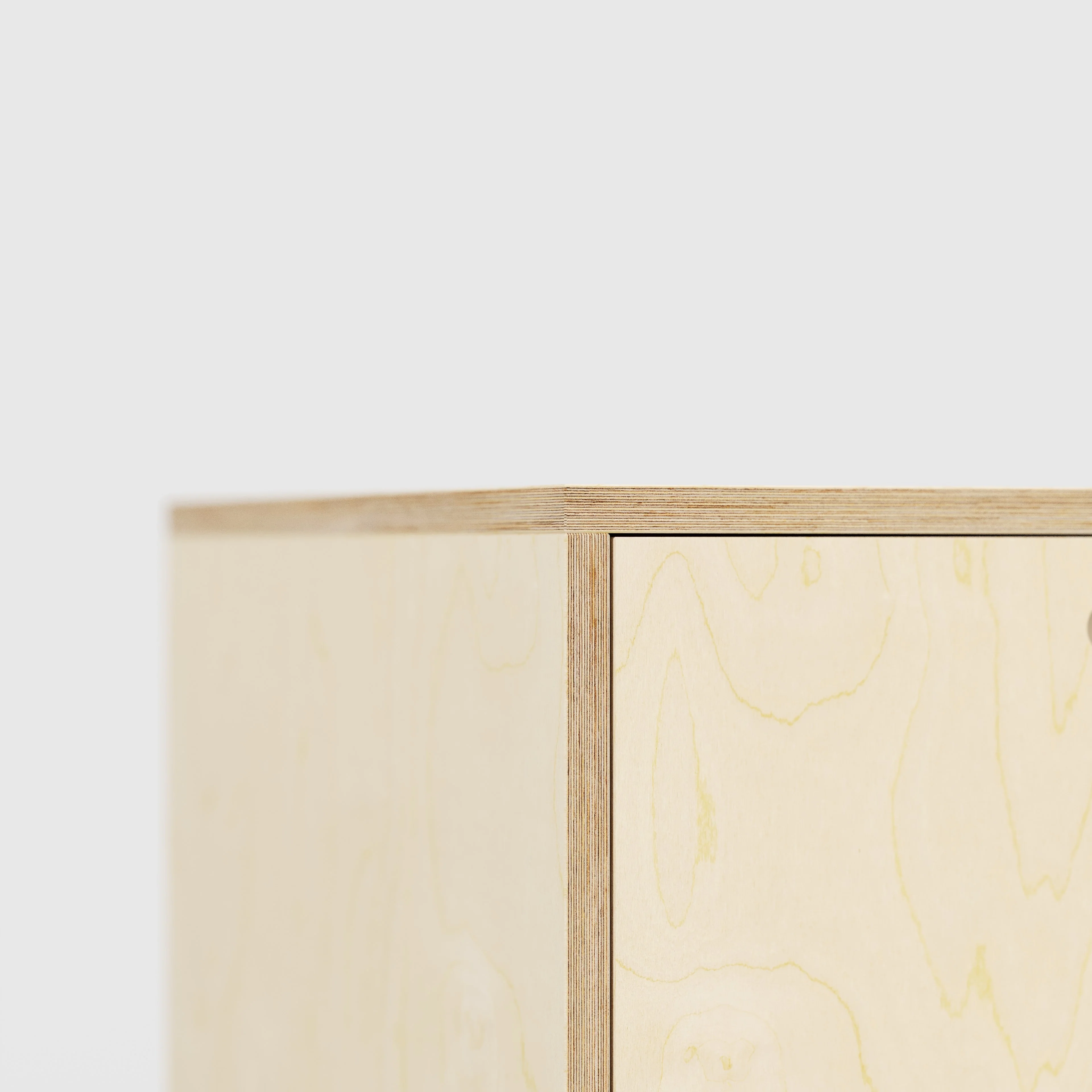 Plywood Desk with Storage Type 1 LH - Door - Plywood Birch - 2000(w) x 800(d) x 750(h) - Image 4