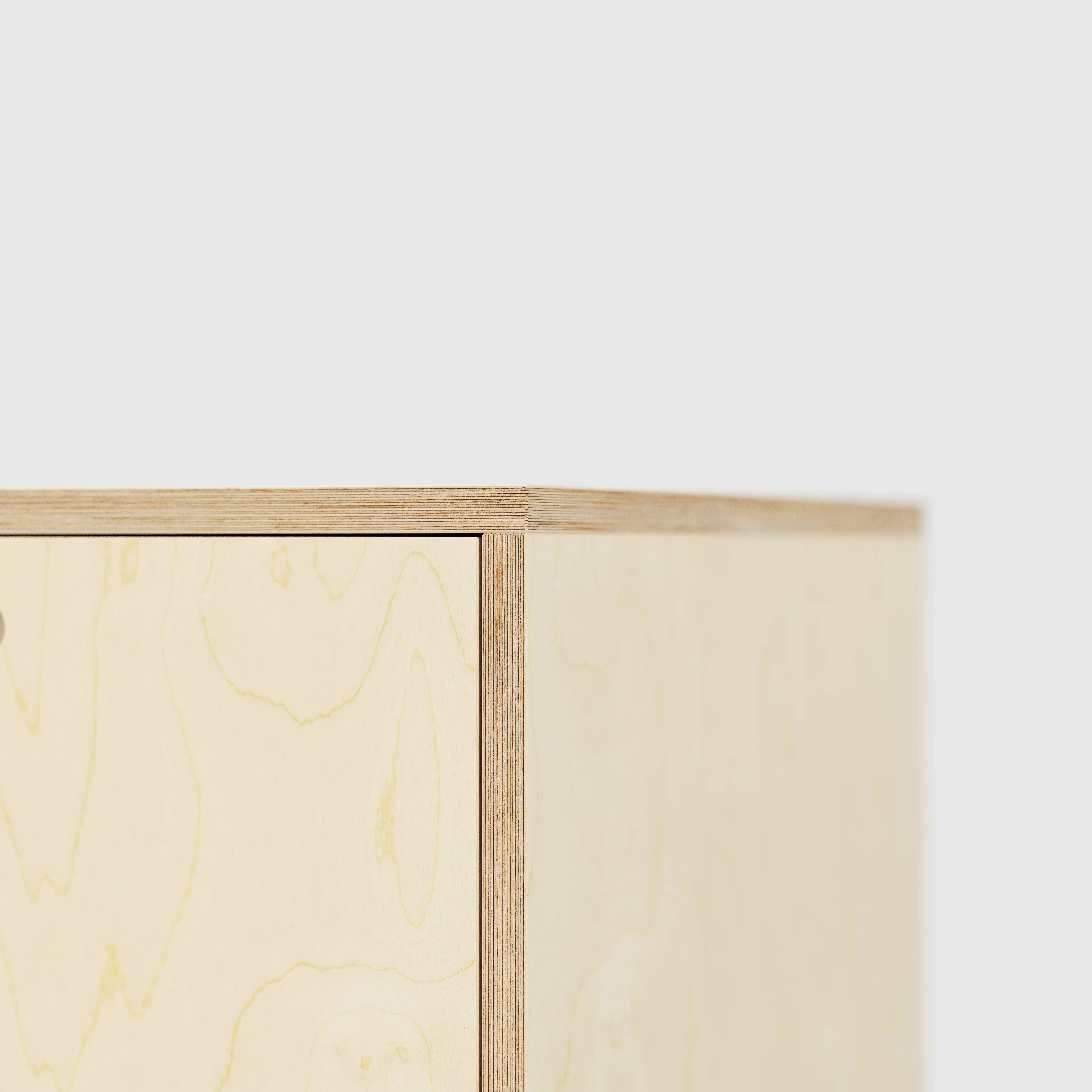 Plywood Desk with Storage Type 1 RH - Door - Plywood Birch - 2000(w) x 800(d) x 750(h) - Image 4