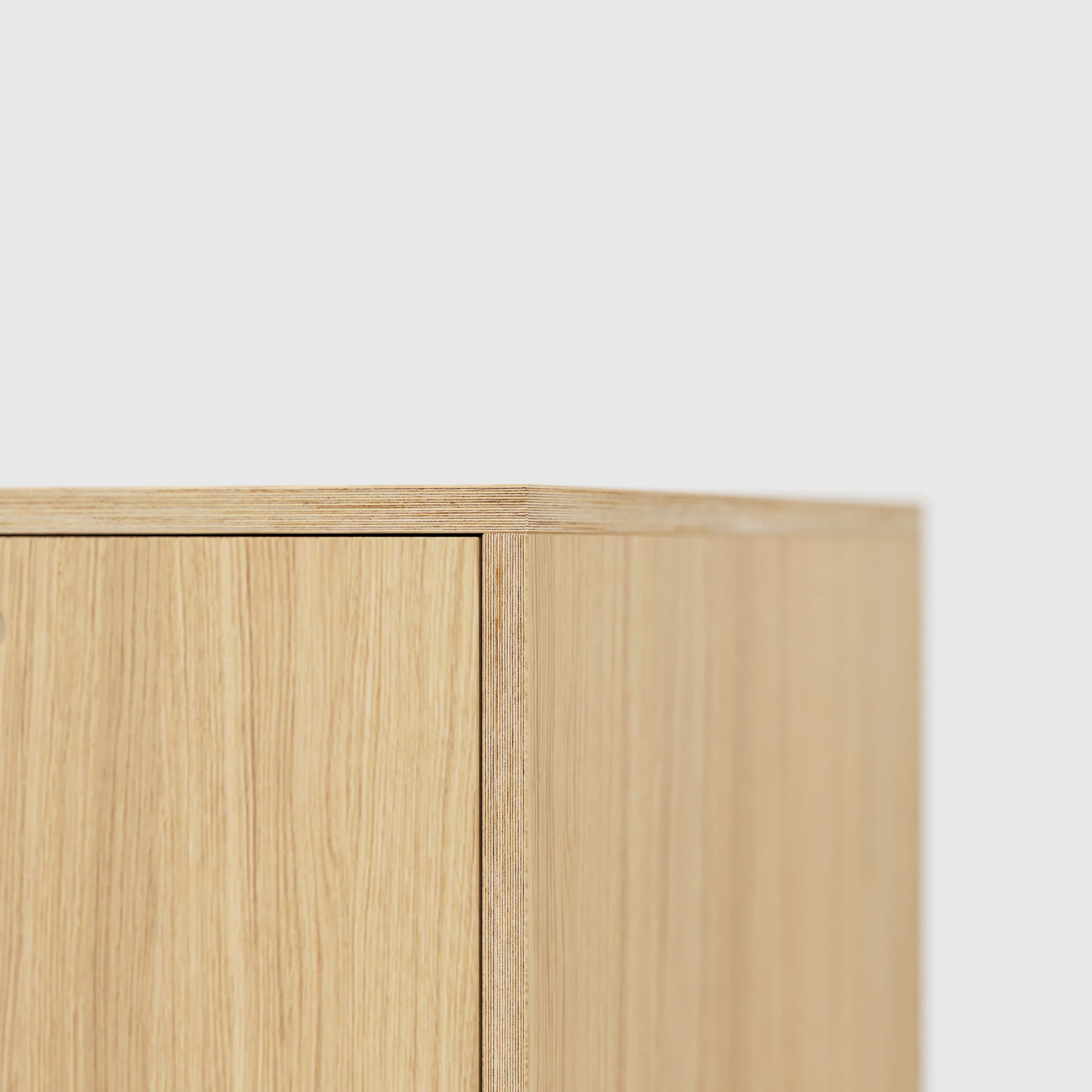 Plywood Desk with Storage Type 1 RH - Door - Plywood Oak - 2000(w) x 800(d) x 750(h) - Image 4