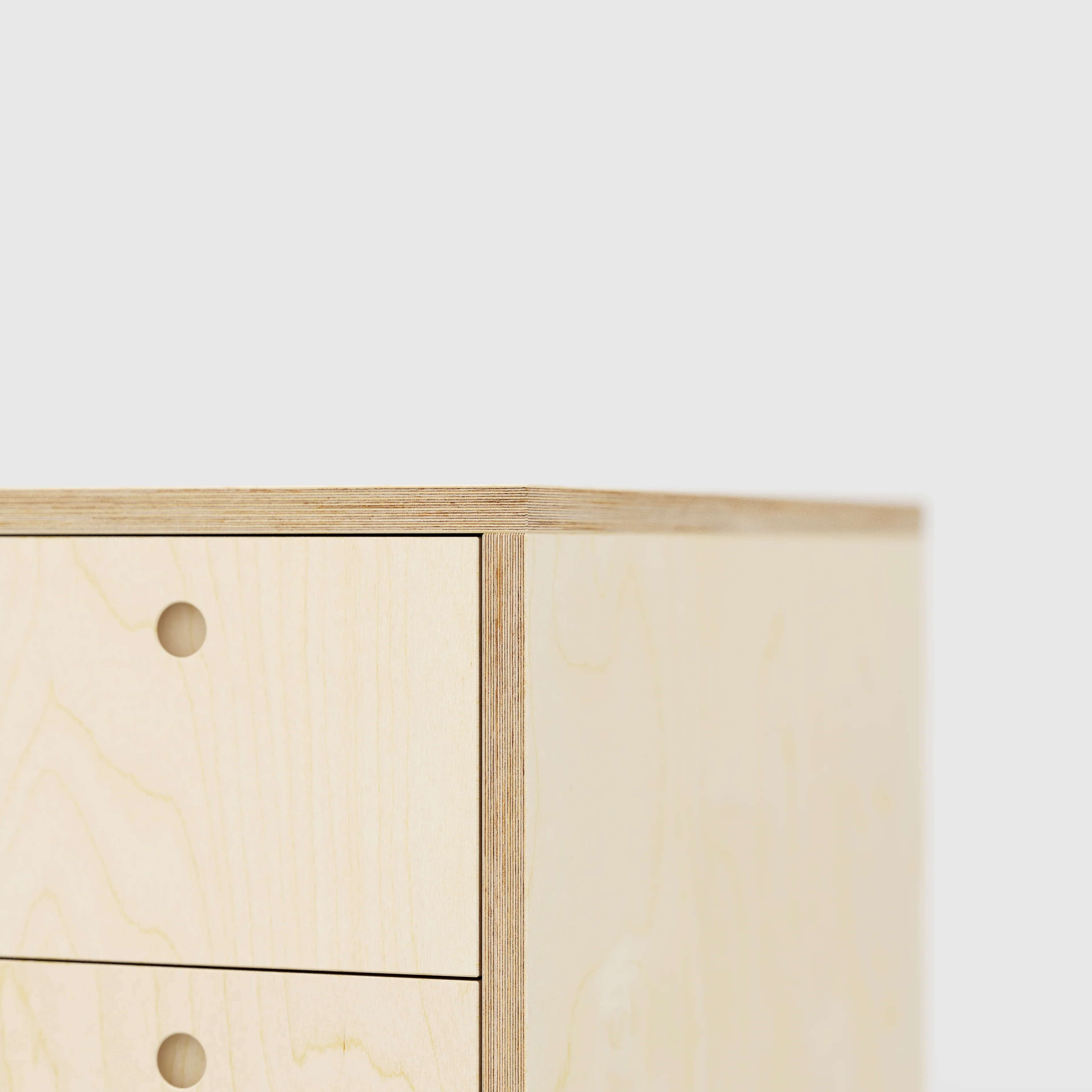 Plywood Desk with Storage Type 1 RH - Drawers - Plywood Birch - 2000(w) x 800(d) x 750(h) - Image 4