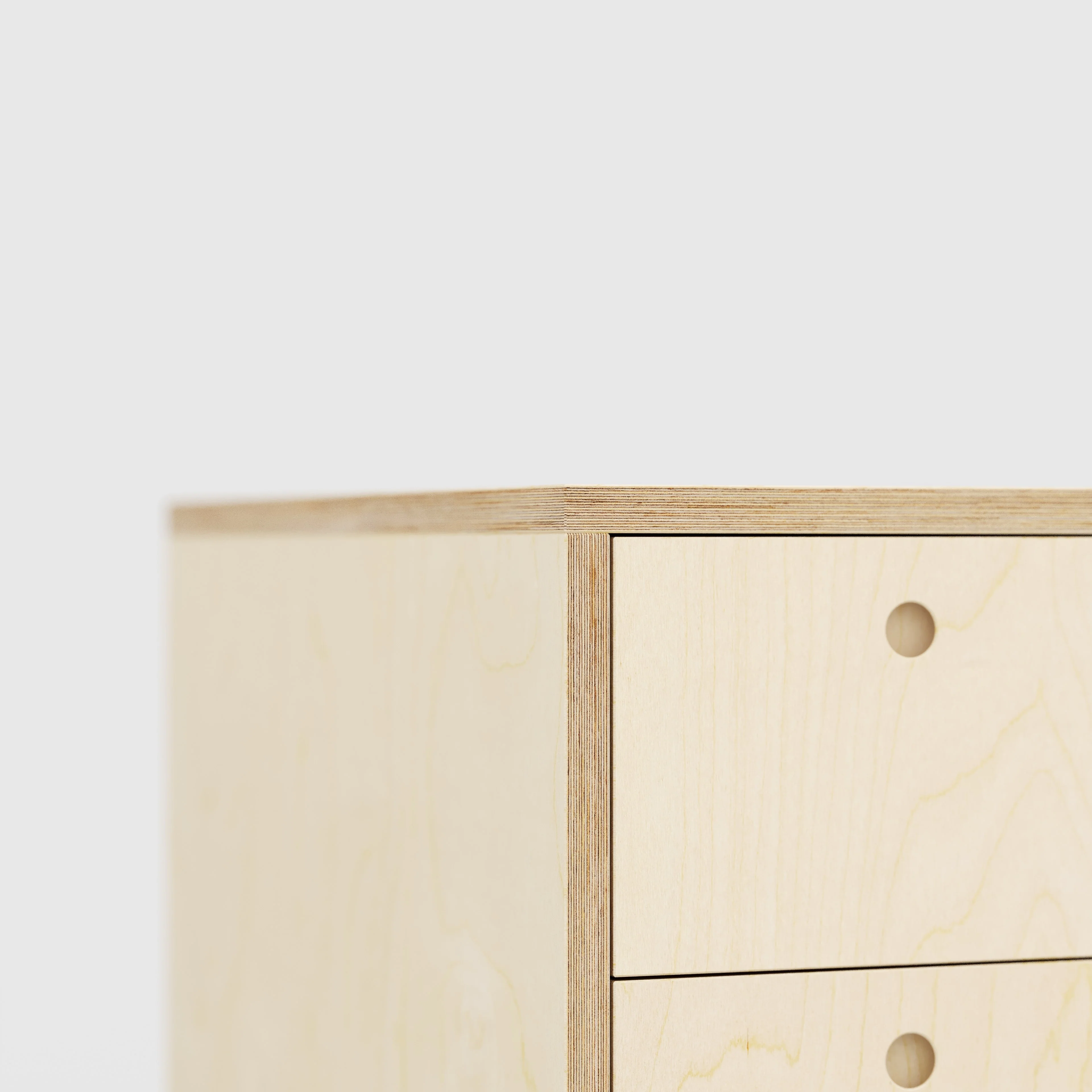 Plywood Desk with Storage Type 2 - Drawers - Plywood Birch - 2000(w) x 800(d) x 750(h) - Image 4