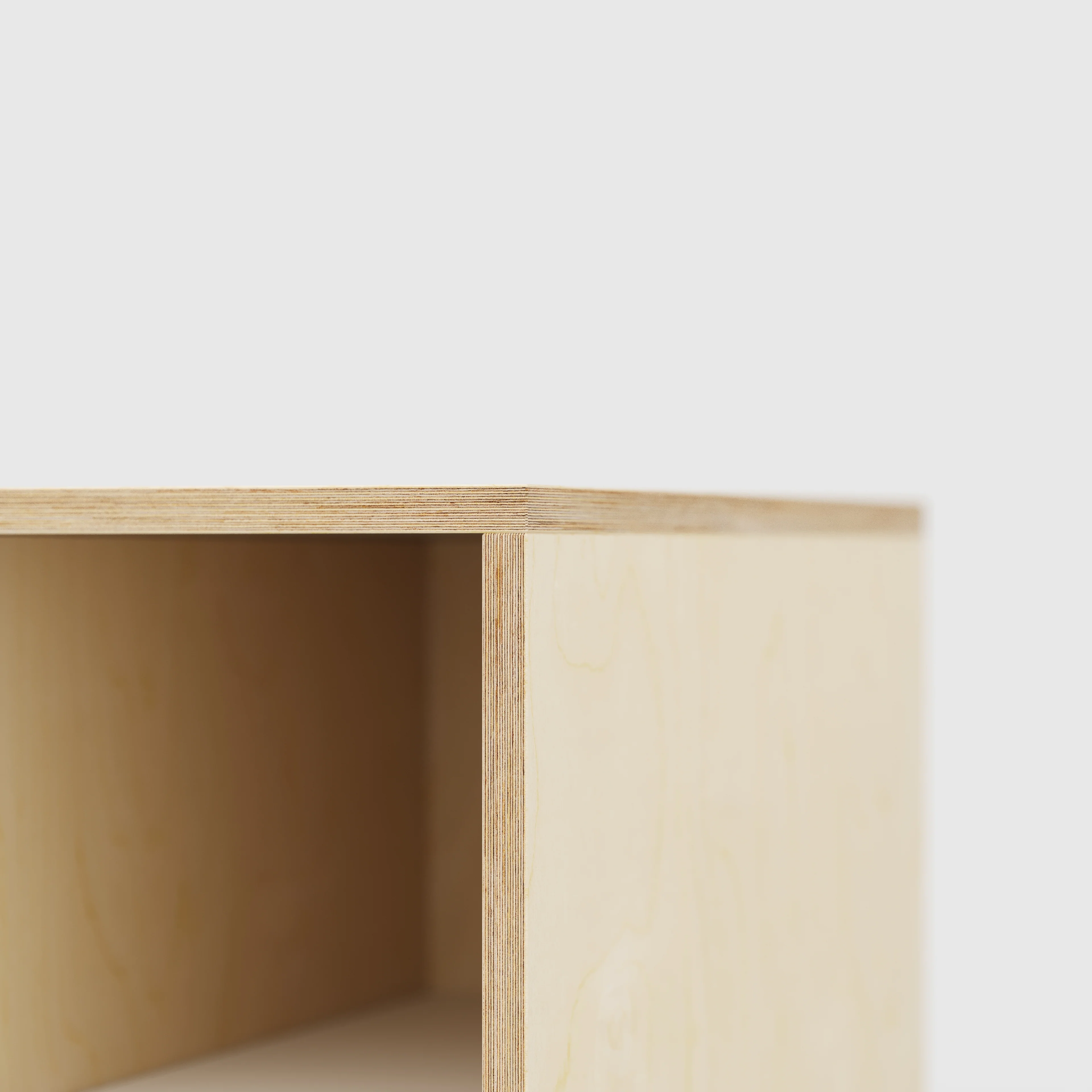 Plywood Desk with Storage Type 2 - Open Shelves - Plywood Birch - 1600(w) x 800(d) x 750(h) - Image 4
