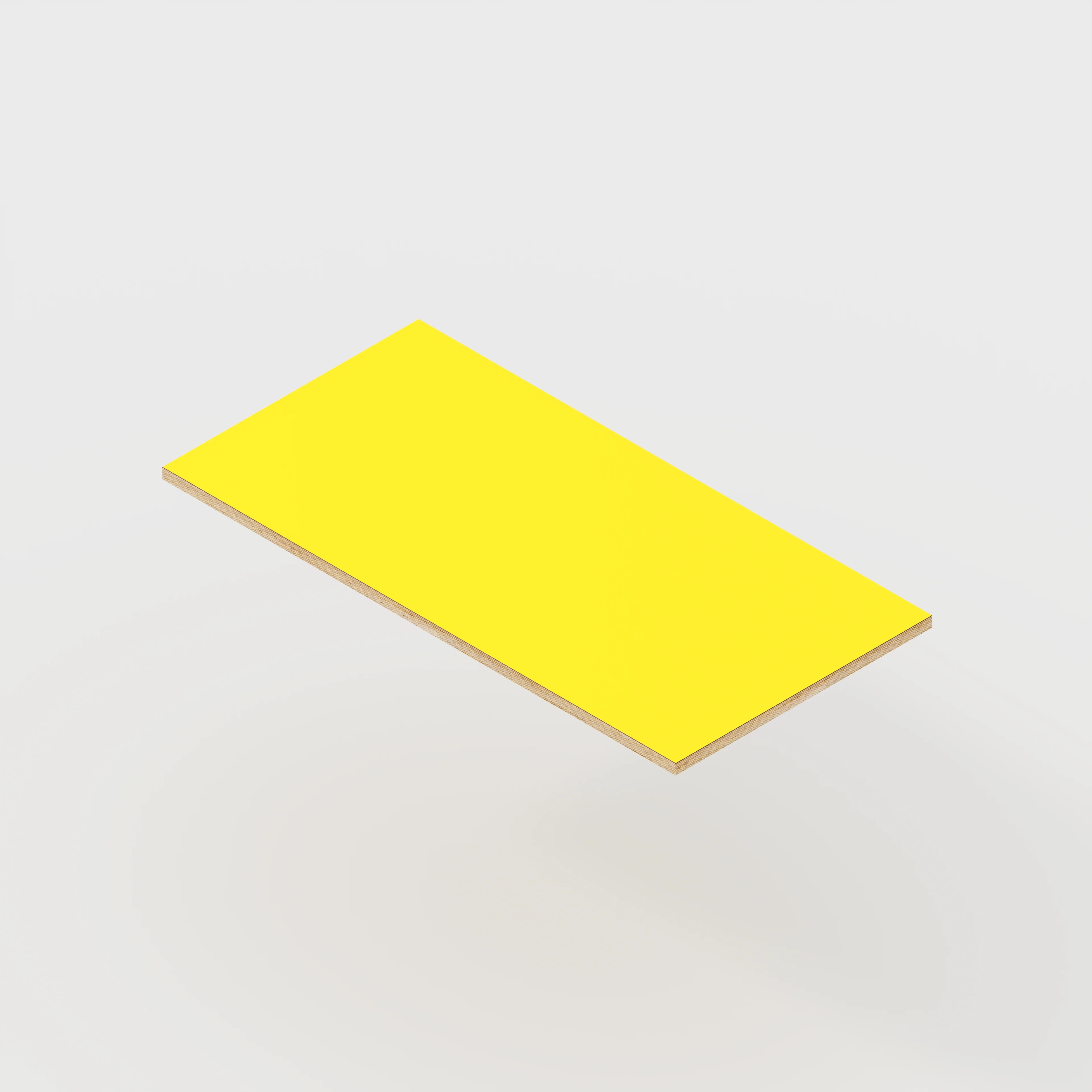 Plywood Desktop - Formica Chrome Yellow - 1200(w) x 600(d) - Image 4