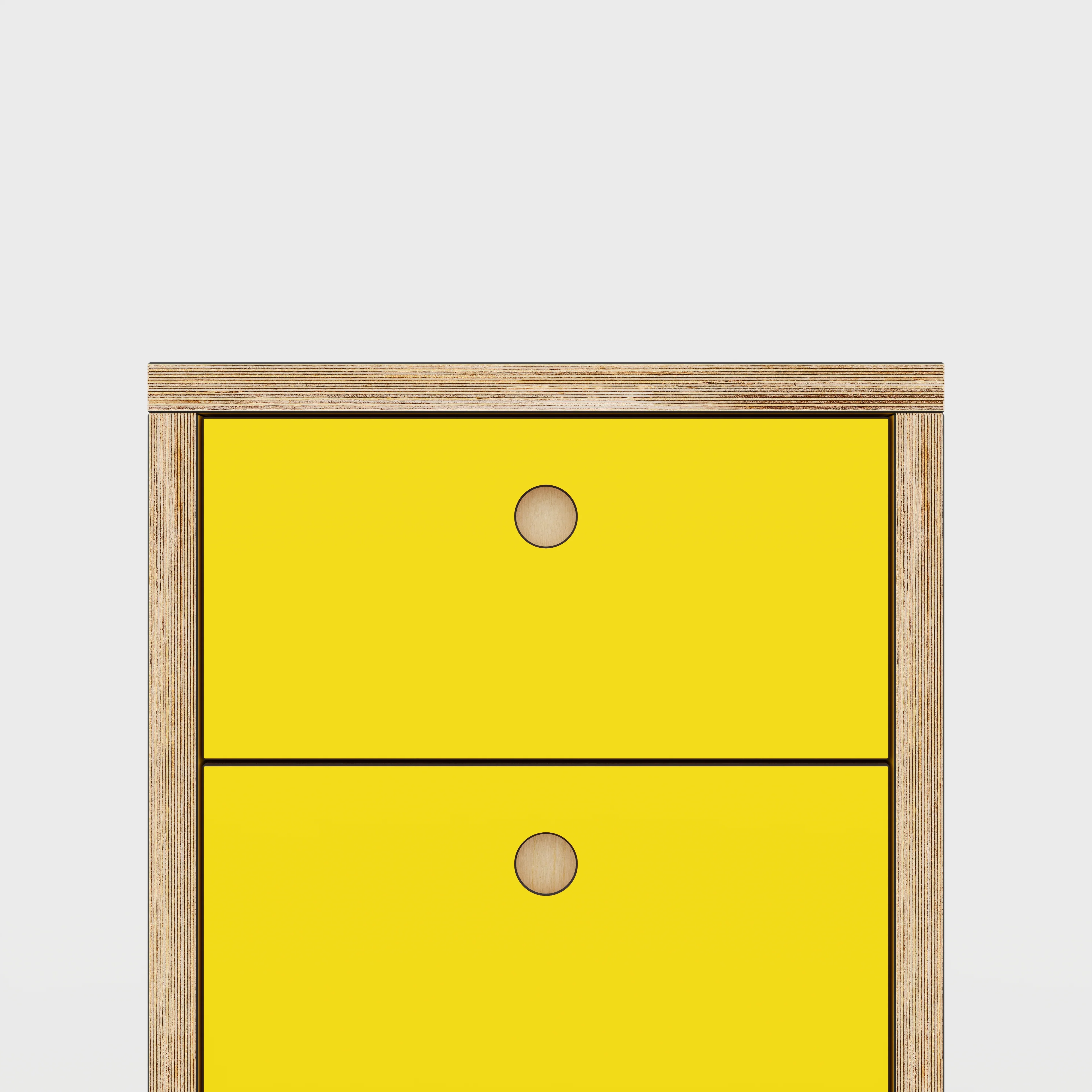 Plywood Drawer Unit - Formica Chrome Yellow - 400(w) x 400(d) x 450(h) - Image 3