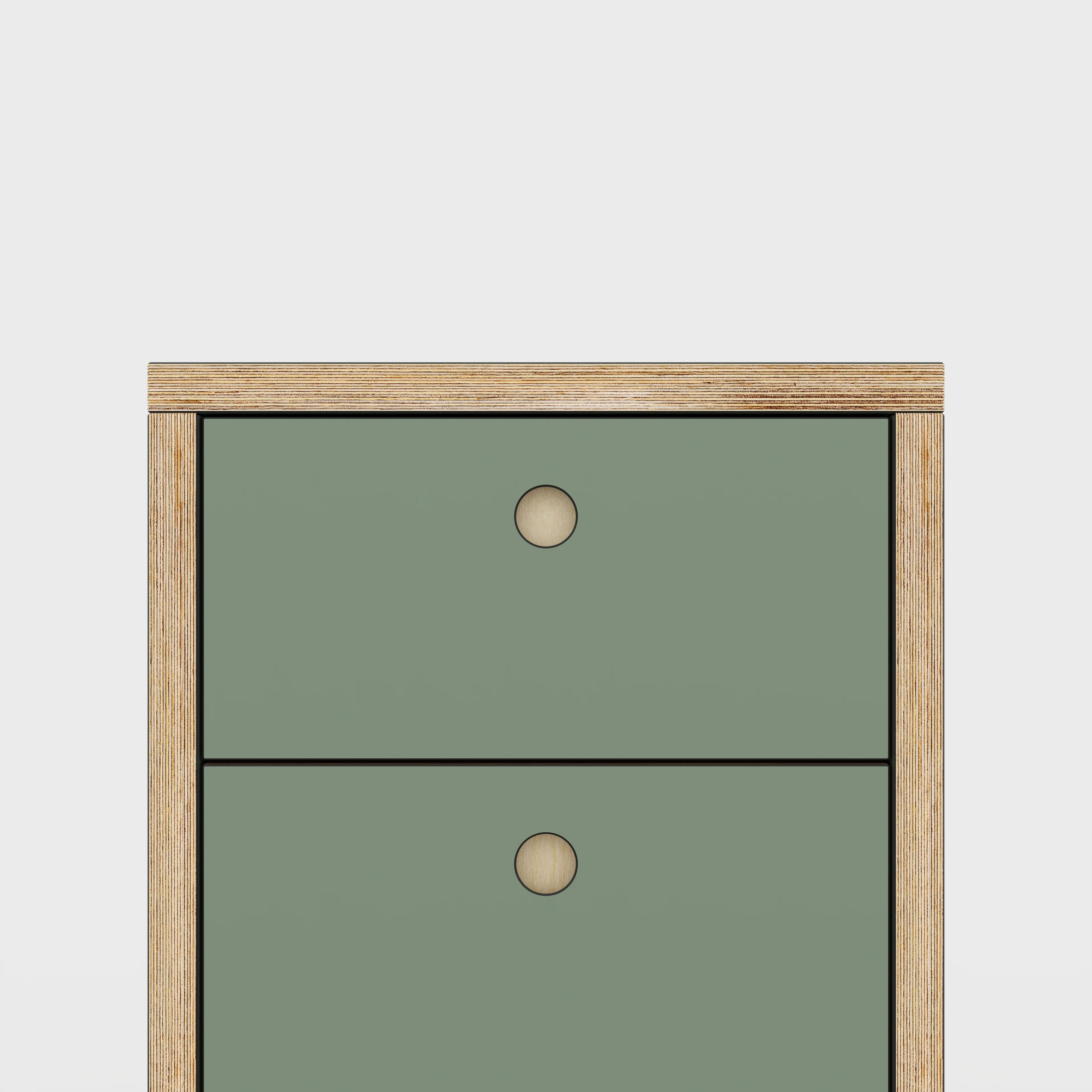 Plywood Drawer Unit - Formica Green Slate - 400(w) x 400(d) x 450(h) - Image 3