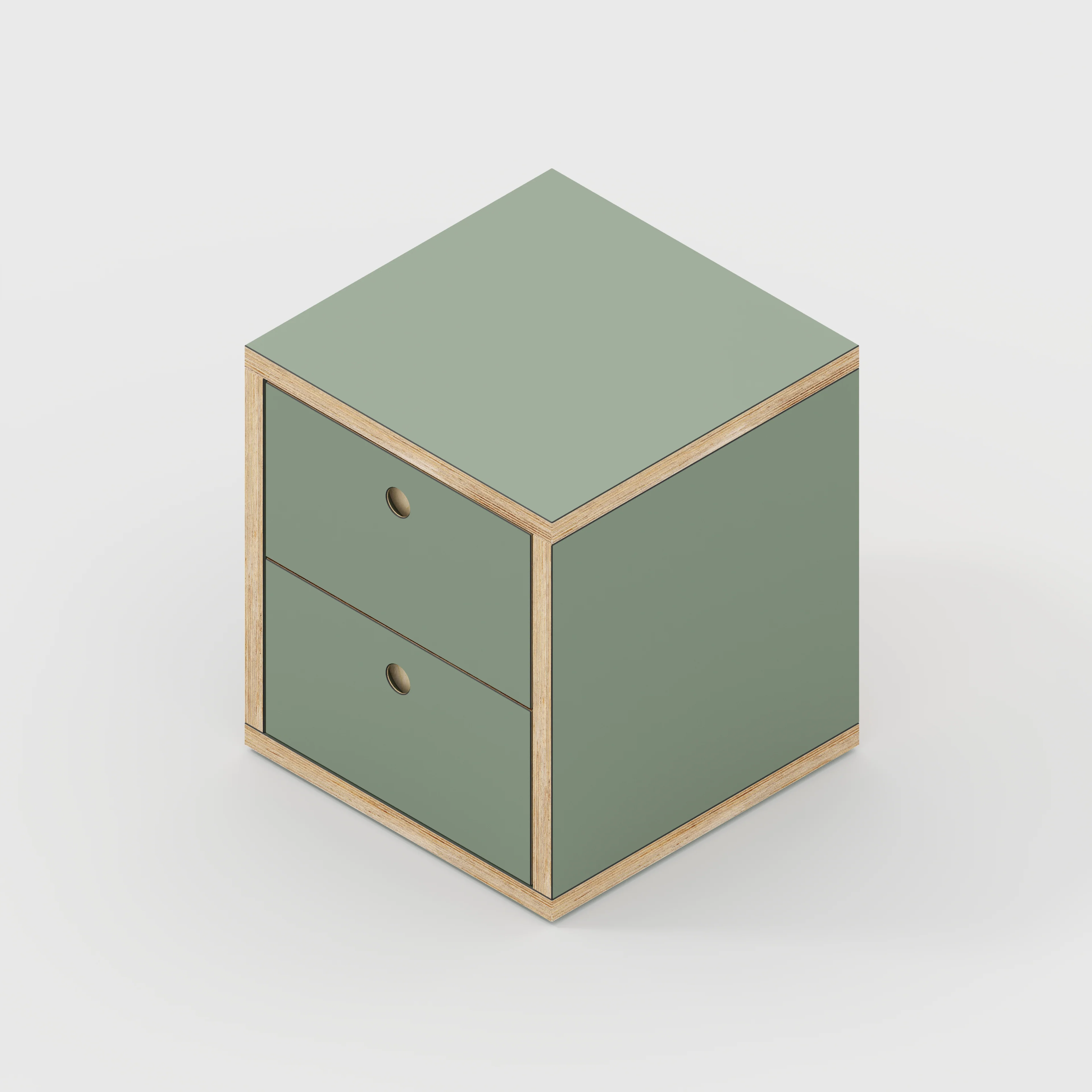 Plywood Drawer Unit - Formica Green Slate - 400(w) x 400(d) x 450(h) - Image 4