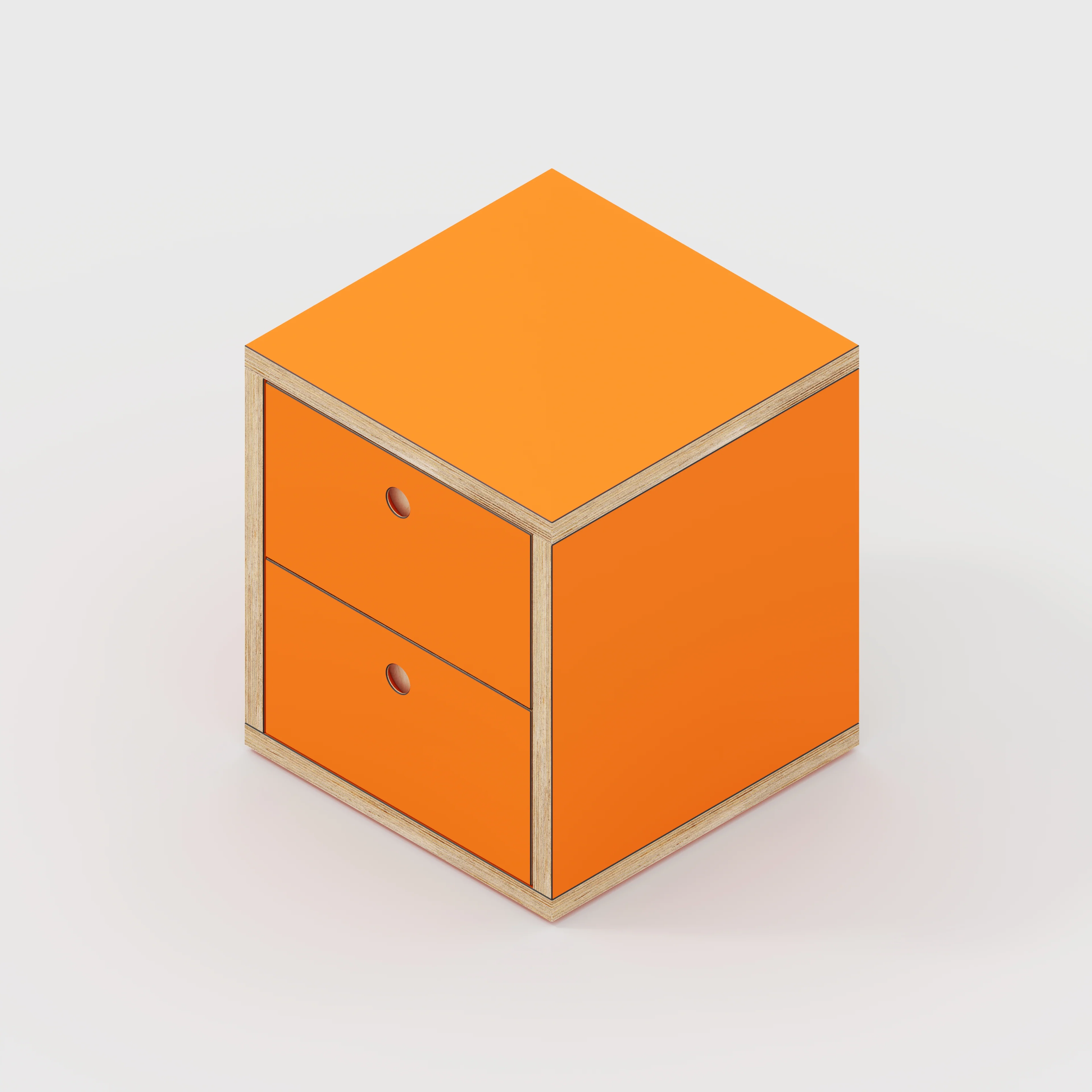 Plywood Drawer Unit - Formica Levante Orange - 400(w) x 400(d) x 450(h) - Image 4