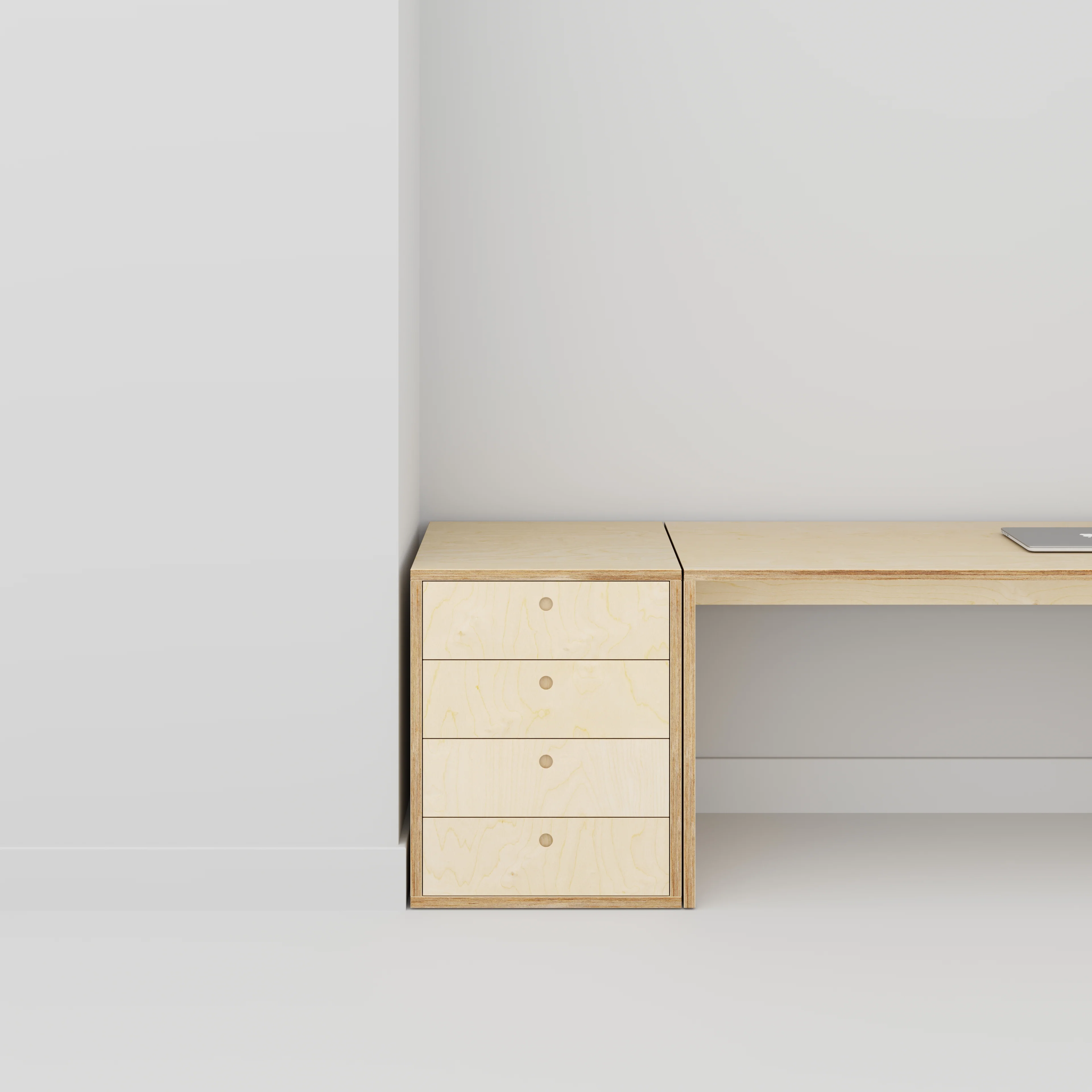 Plywood Drawer Unit - Plywood Birch - 600(w) x 600(d) x 750(h) - Image 2
