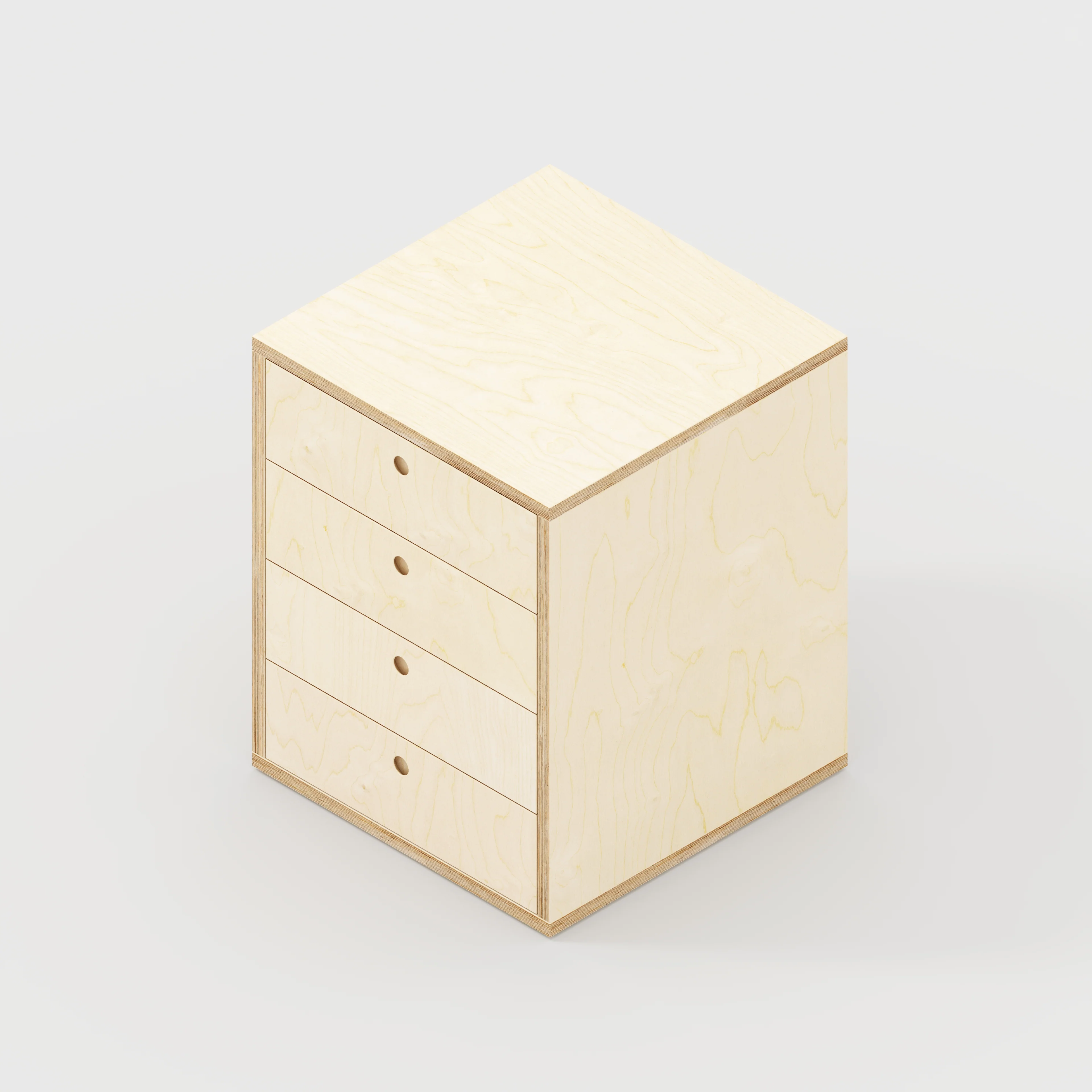 Plywood Drawer Unit - Plywood Birch - 600(w) x 600(d) x 750(h) - Image 4