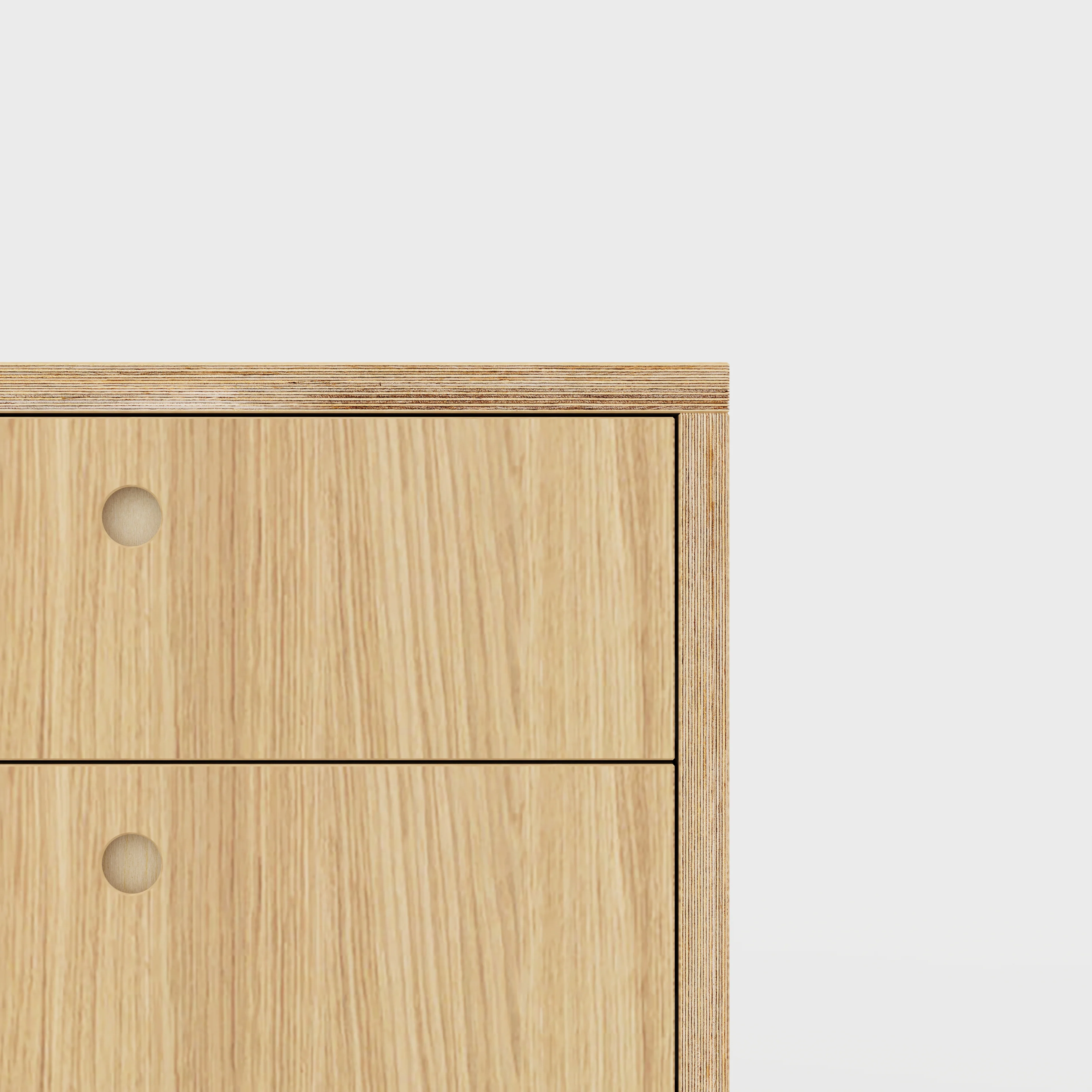 Plywood Drawer Unit - Plywood Oak - 600(w) x 600(d) x 750(h) - Image 3