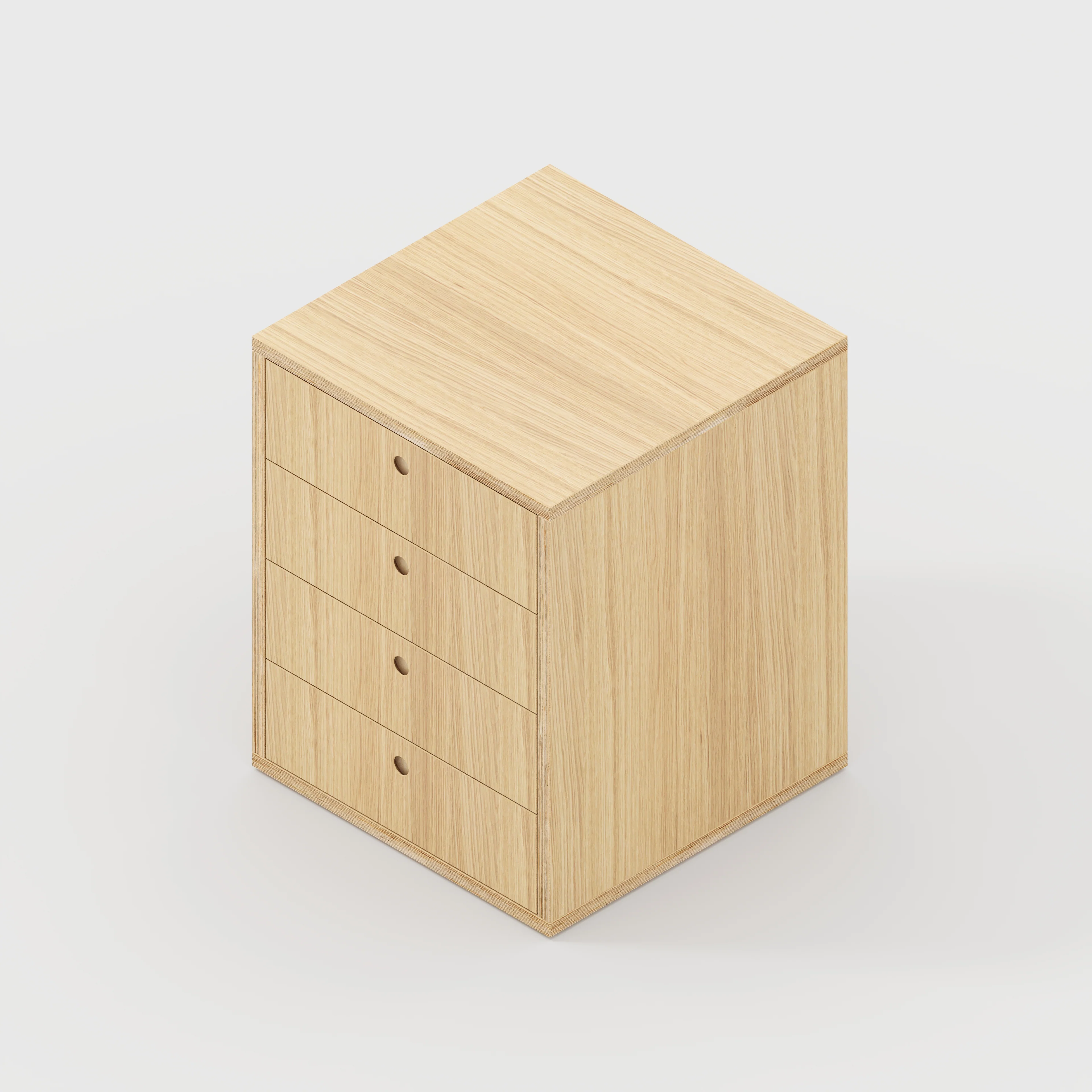 Plywood Drawer Unit - Plywood Oak - 600(w) x 600(d) x 750(h) - Image 4